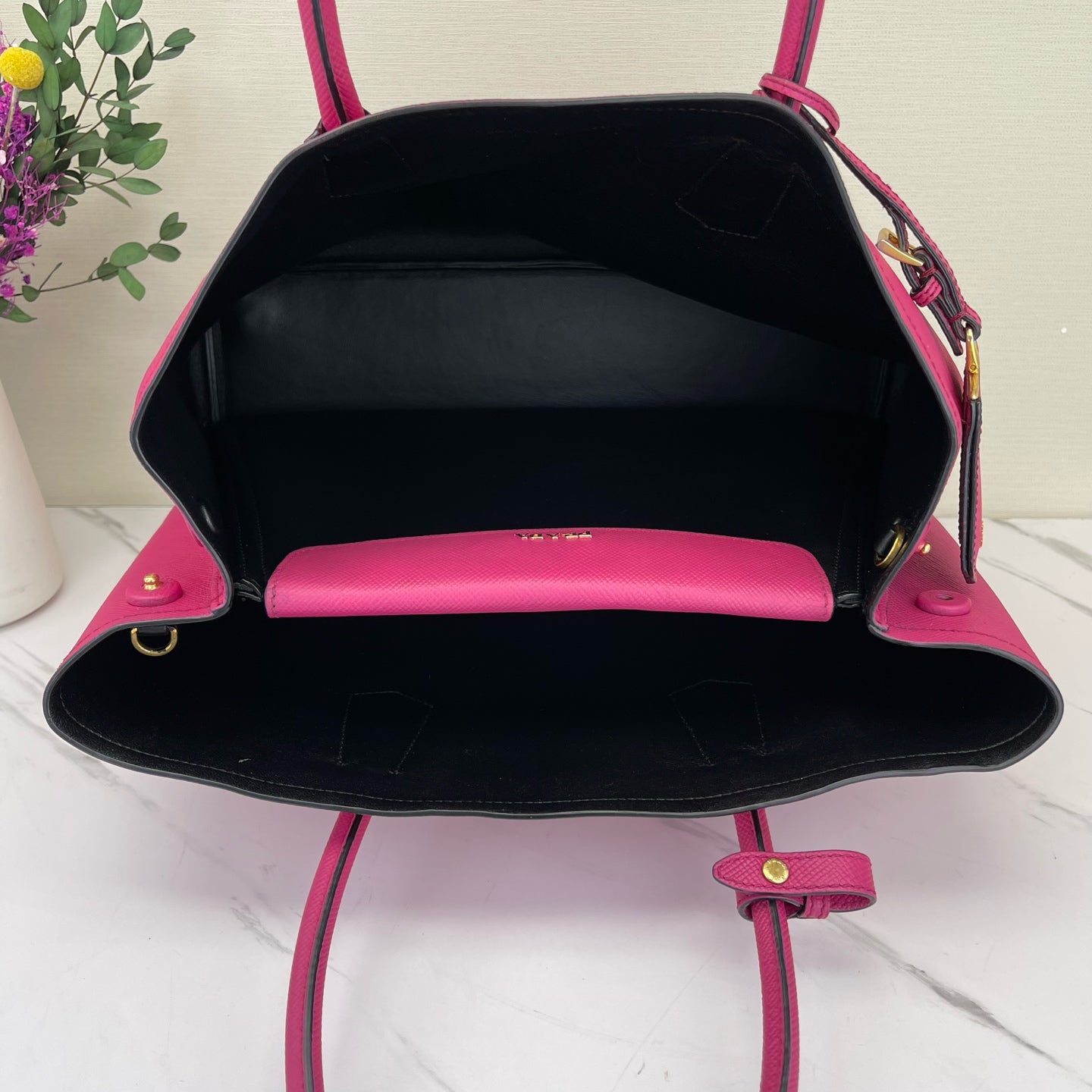 Prada - Double - Leather - Pink - (medium)