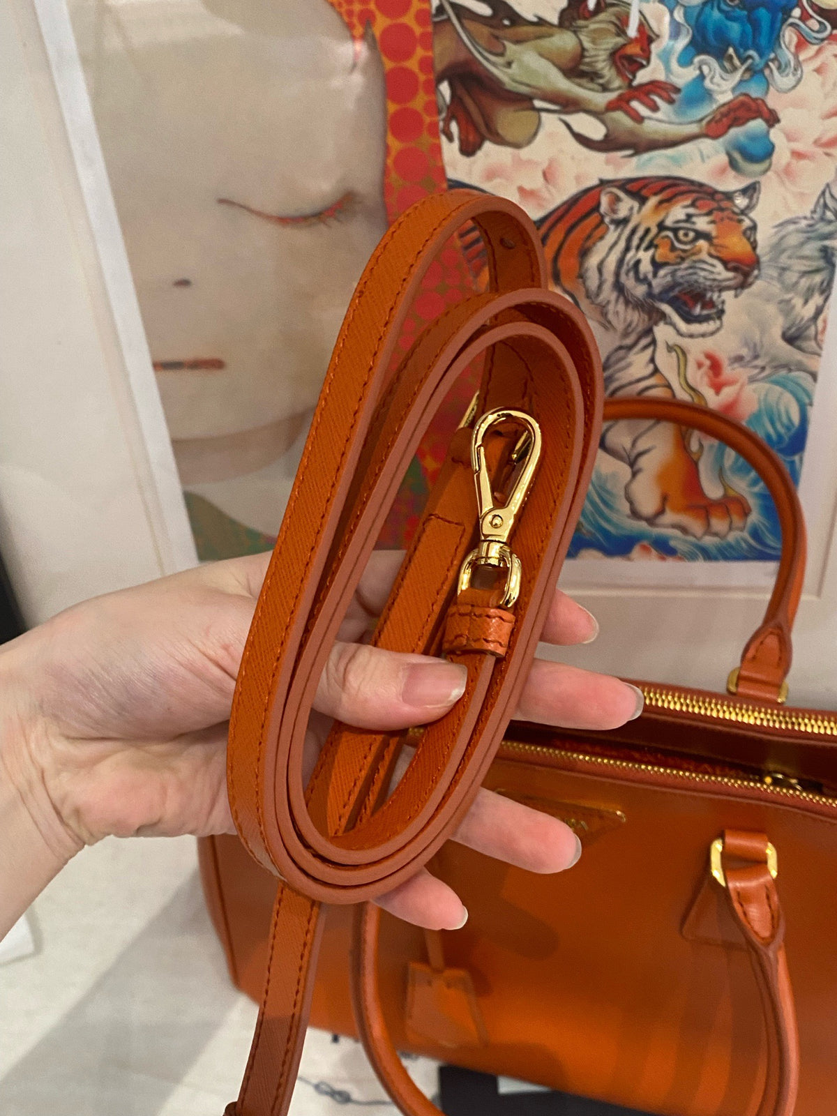 Prada - Galleria Bag - Leather - Orange - (medium)