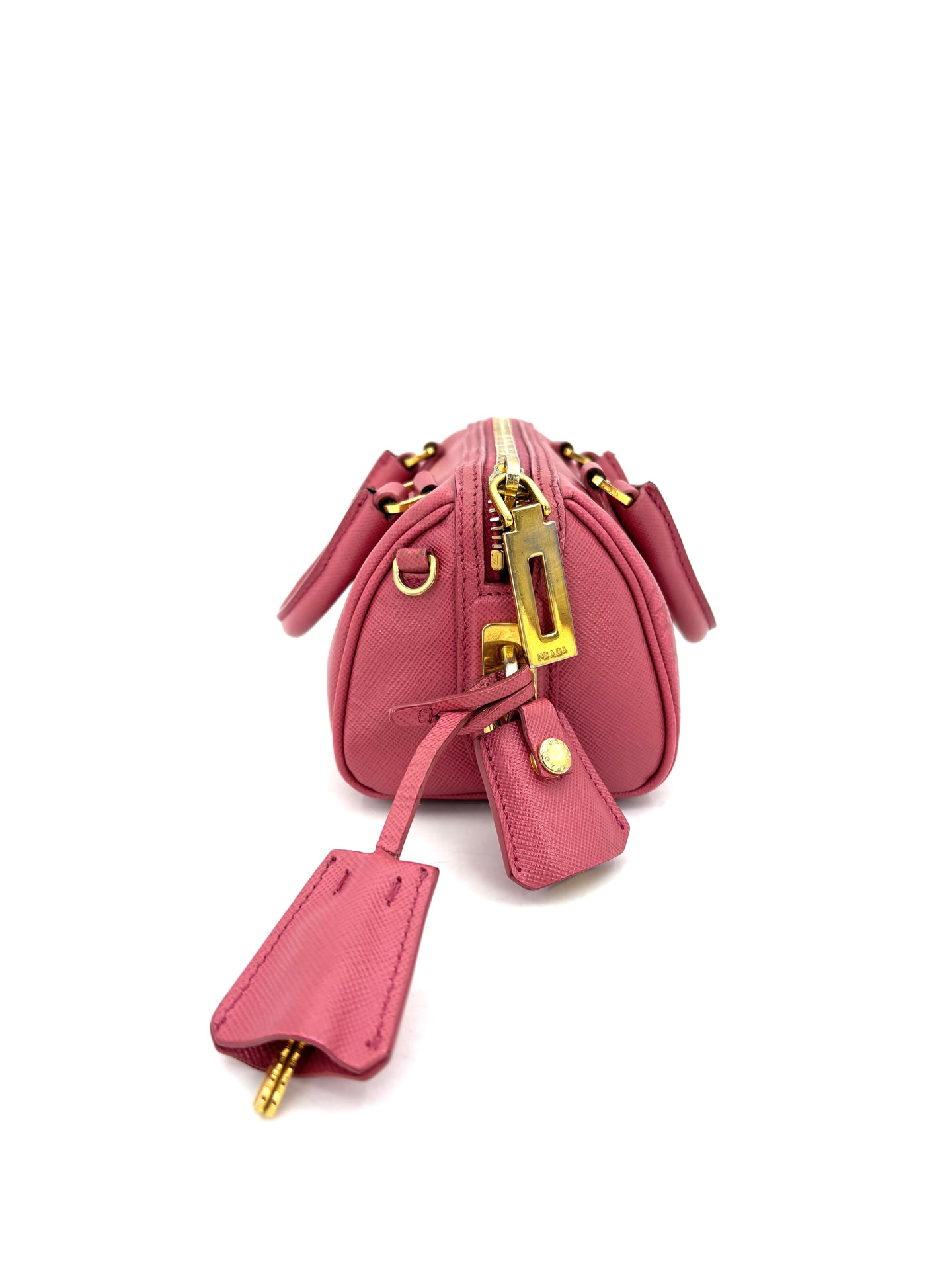 Prada - Mini Boston Bag - Saffiano leather - Red - (mini)