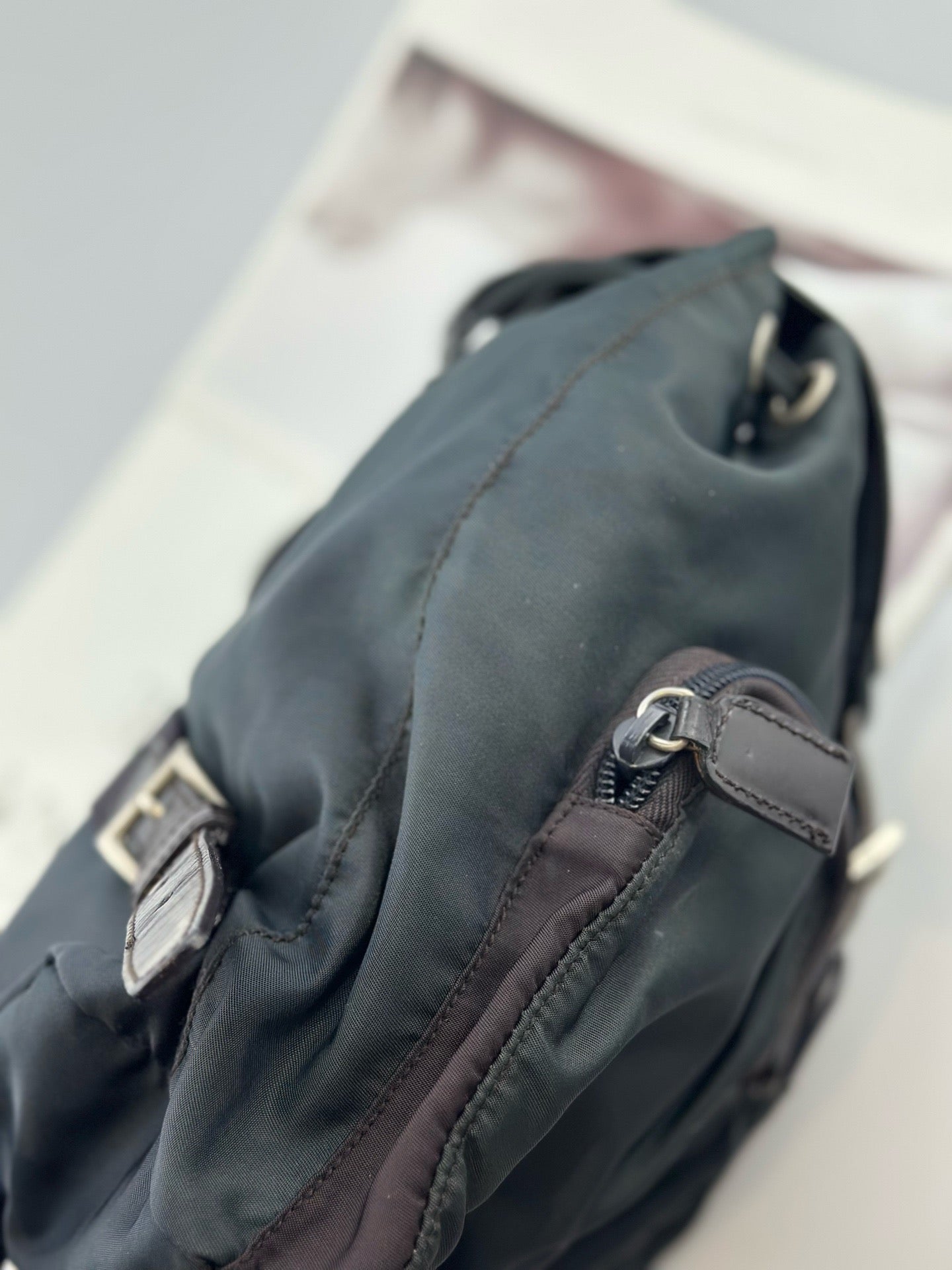Prada - Other - Nylon with Leather Trim - Navy Blue - (medium)