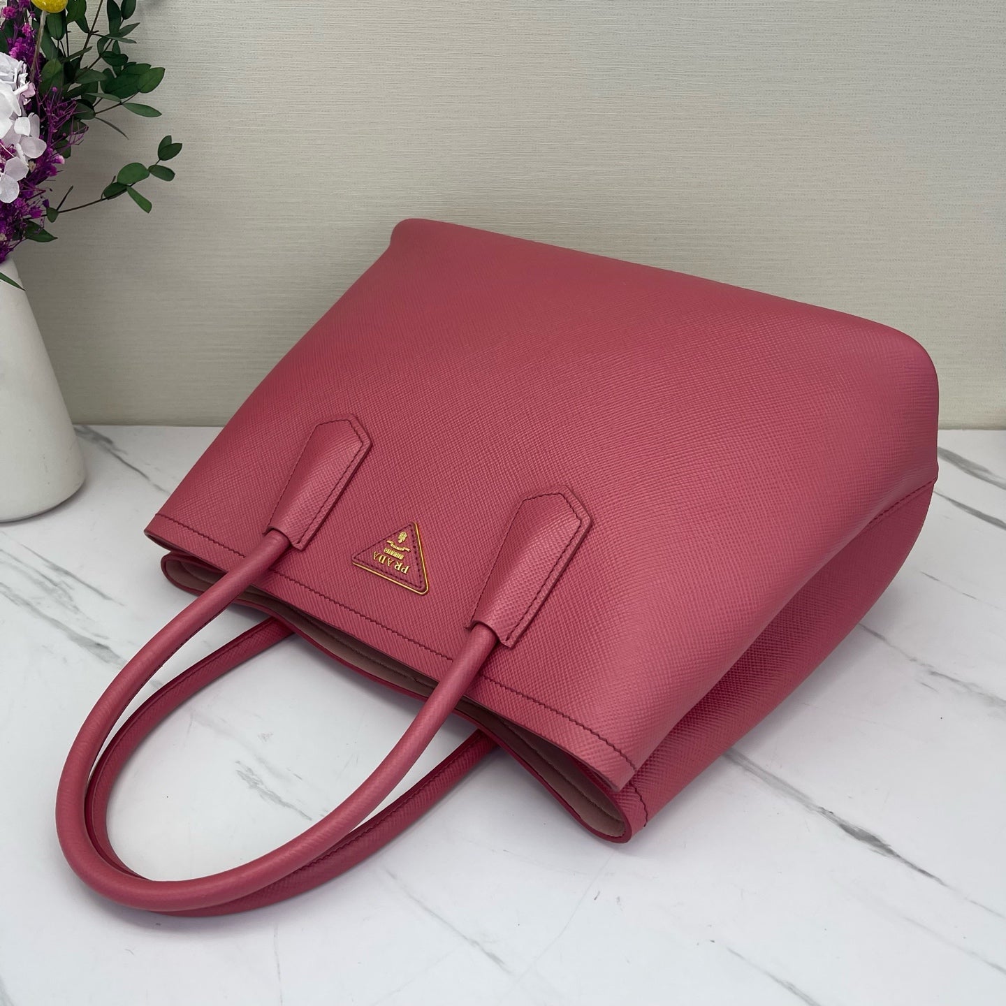 Prada - Prada Double - Leather - Pink - (medium)