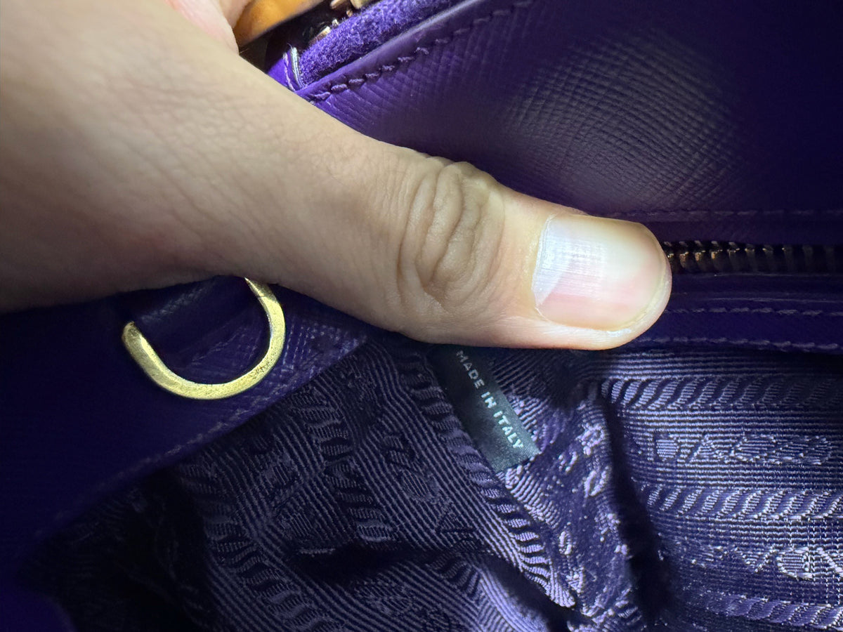 Prada - Saffiano Tote - Leather - Purple - (small)