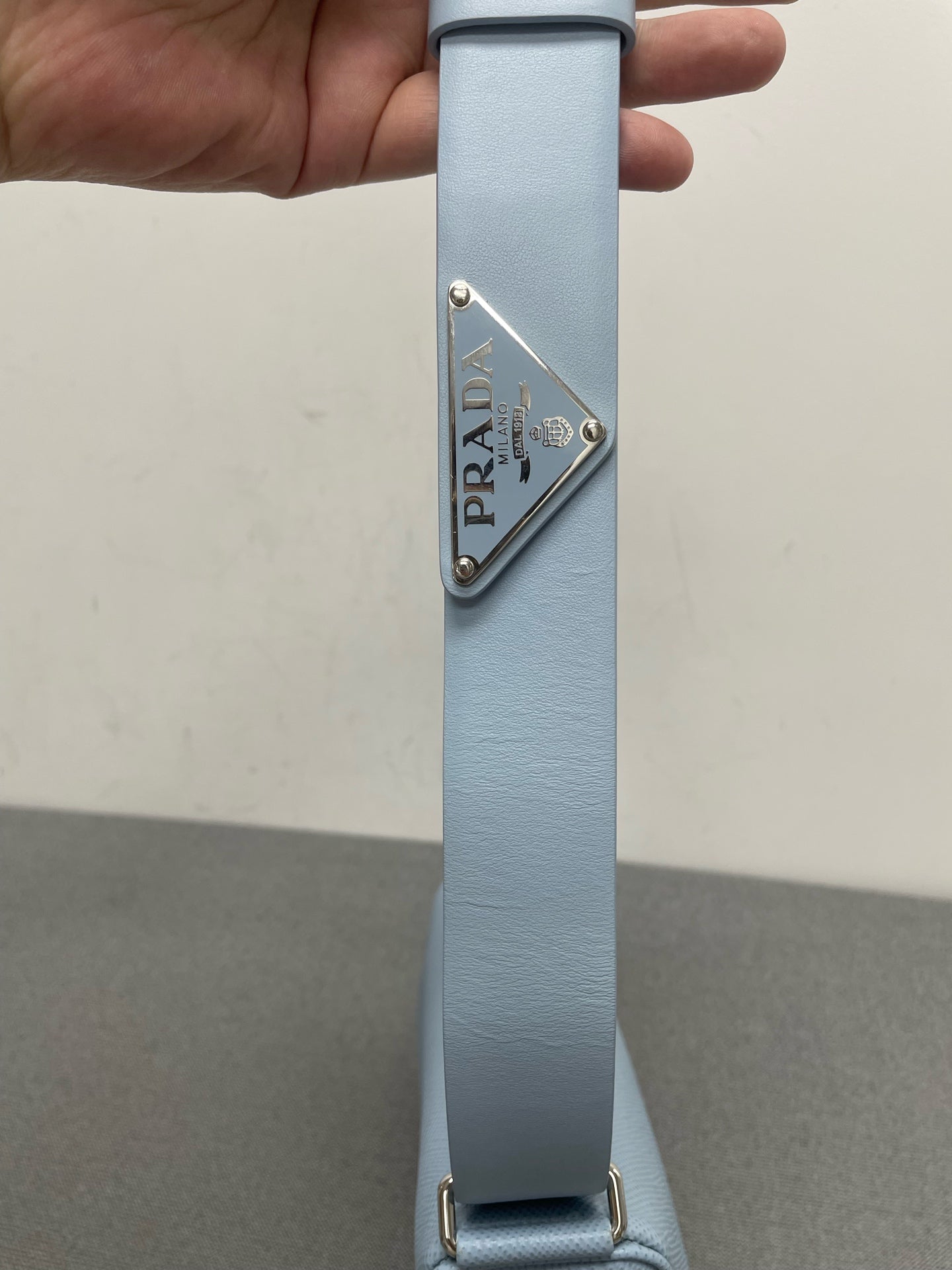 Prada - Triangle Bag - Leather - Blue - (mini)