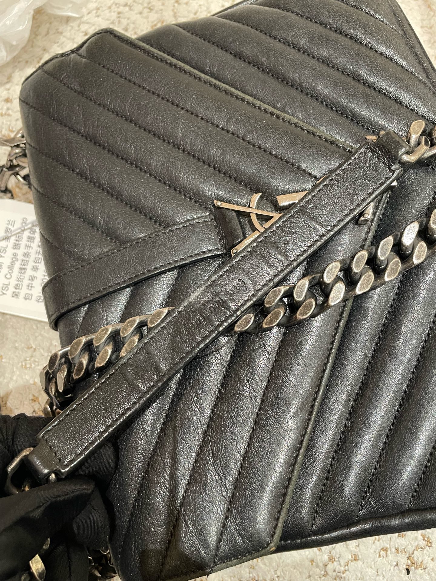 Saint Laurent - College - Leather - Black - (medium)