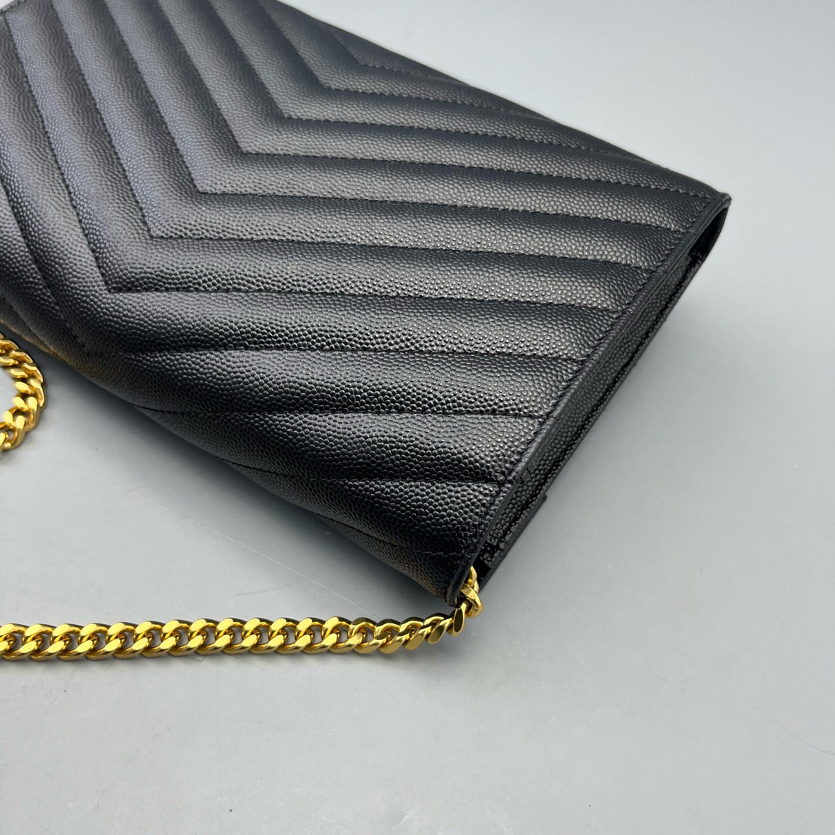 Saint Laurent - Envelope Bag - Leather - Black - (medium)
