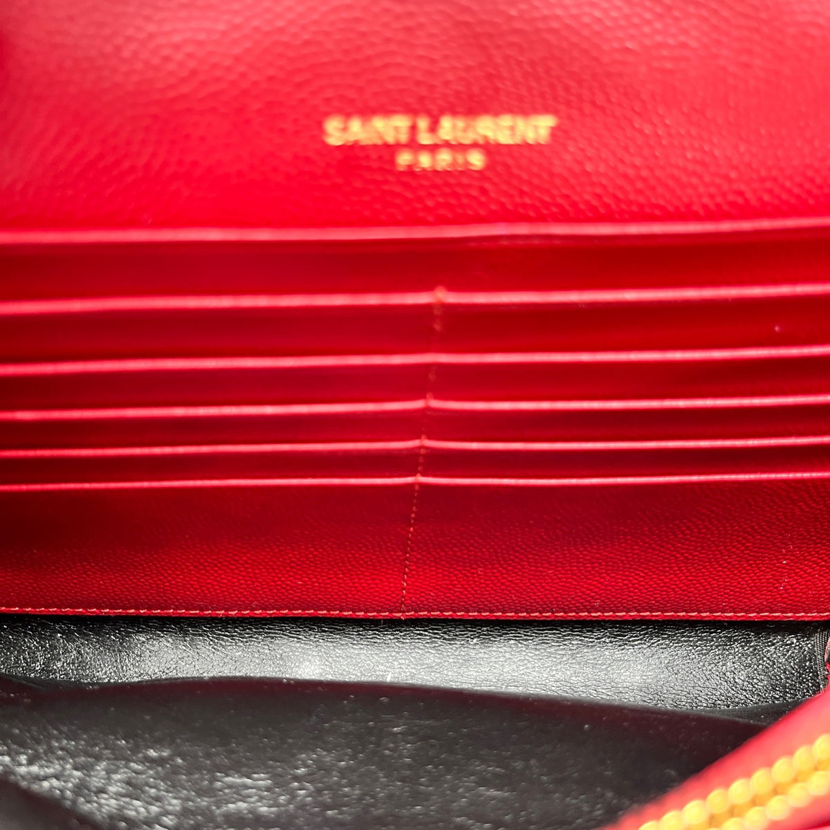 Saint Laurent - Envelope Chain Wallet - Leather - Red - (mini)