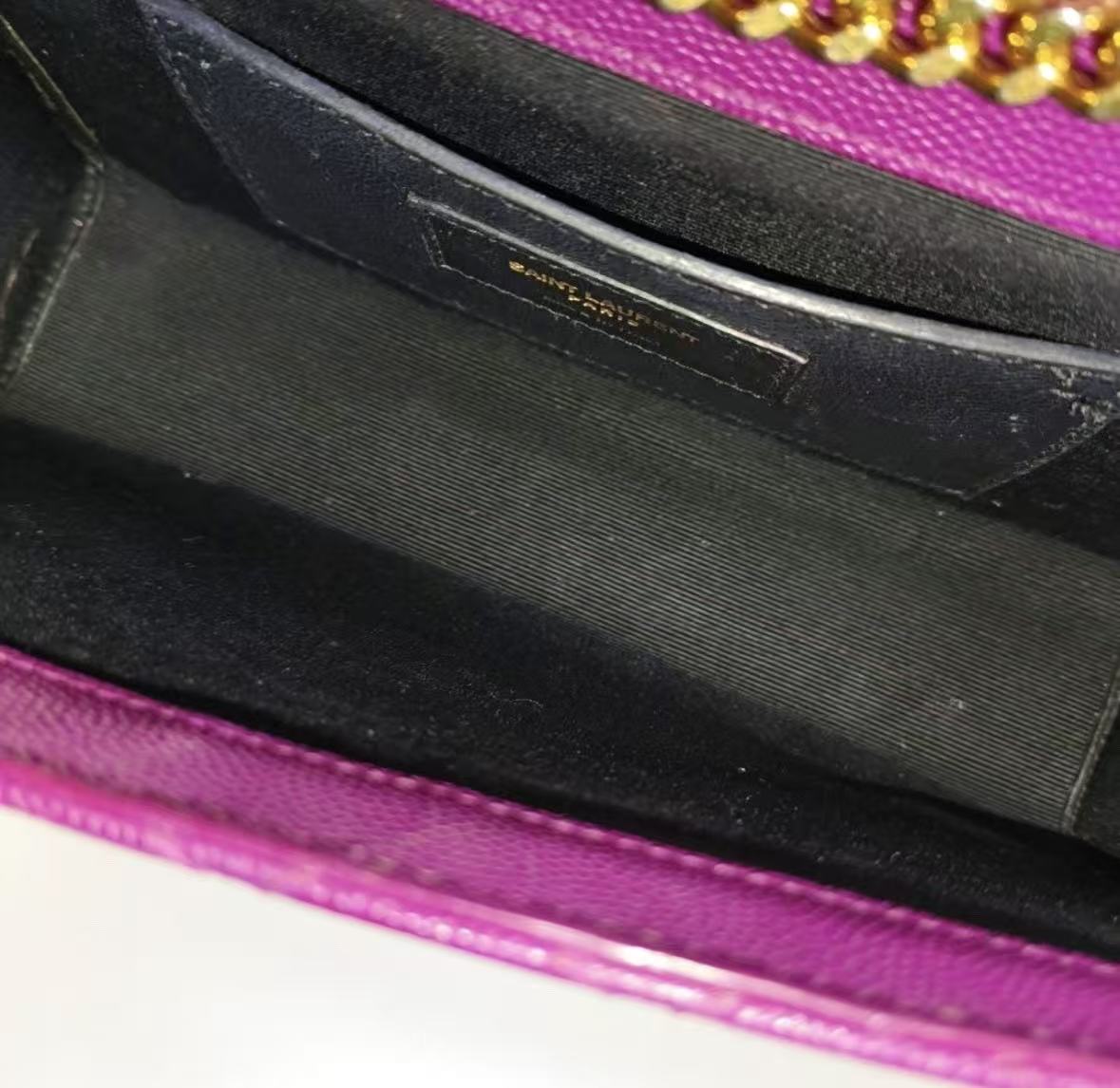 Saint Laurent - Envelope - Grained cowhide leather - Purple - (Small)