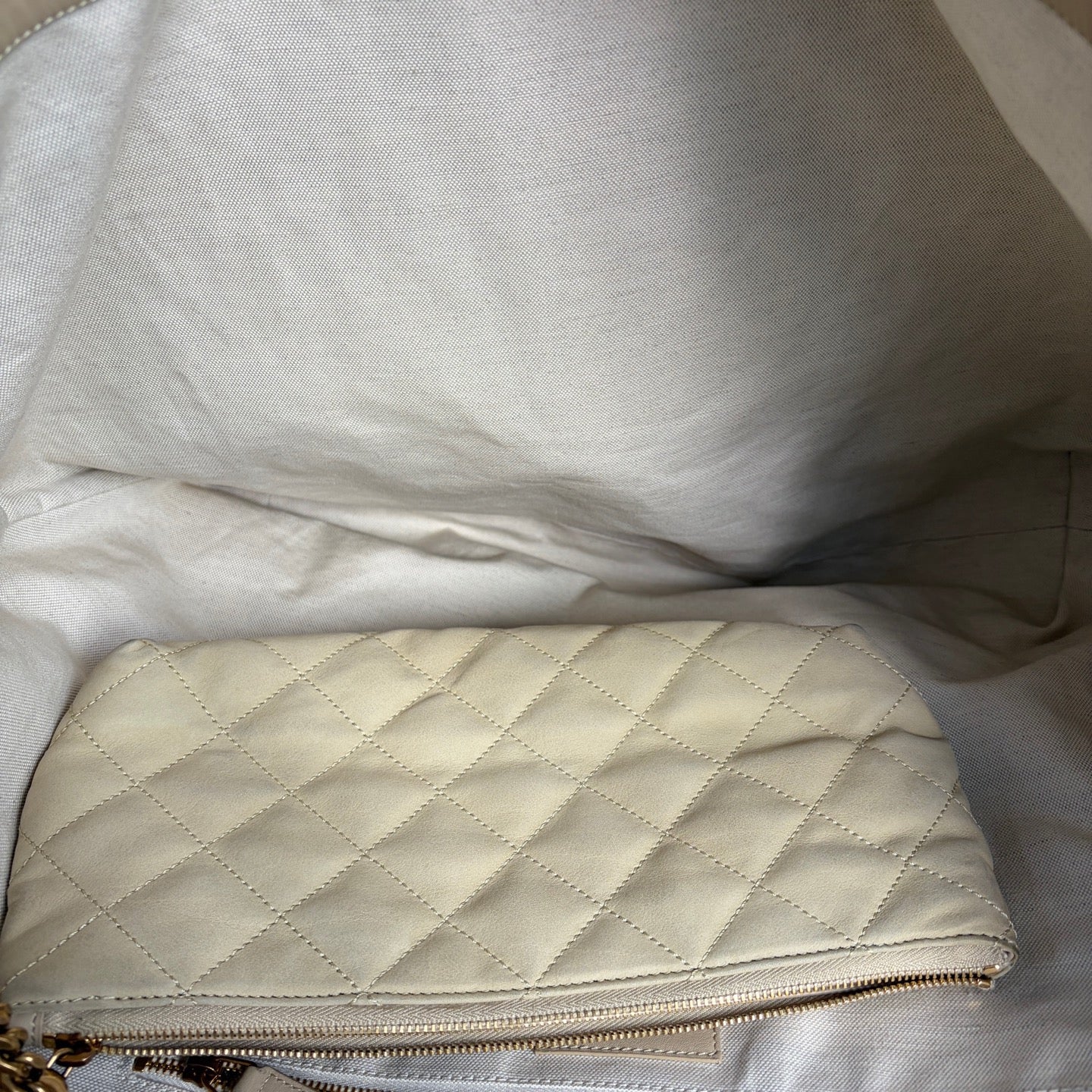 Saint Laurent - ICARE - Leather - Beige - (large)
