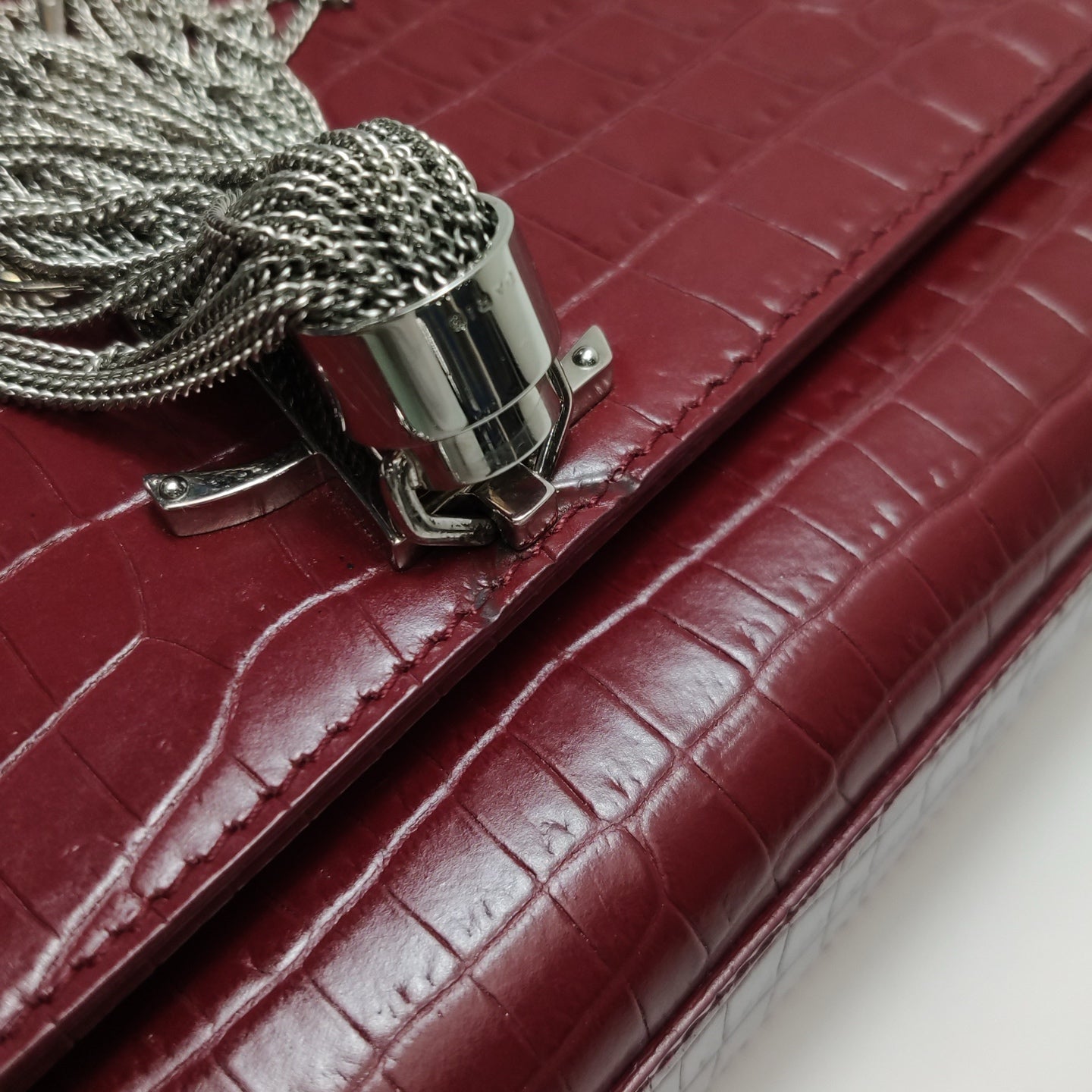 Saint Laurent - Kate - Leather - Burgundy - (Small)