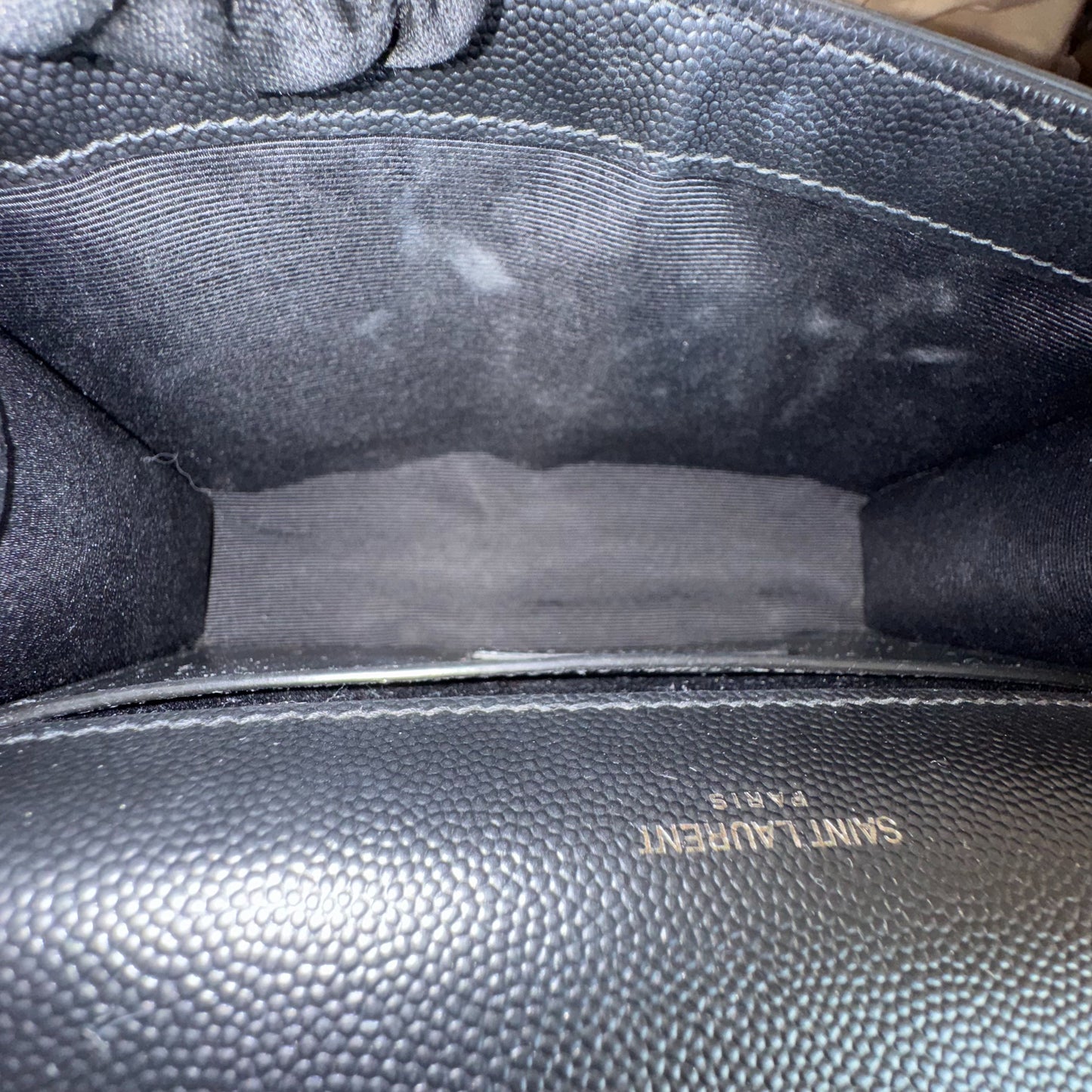 Saint Laurent - Kate Small Chain Bag - Grained leather - Black - (small)