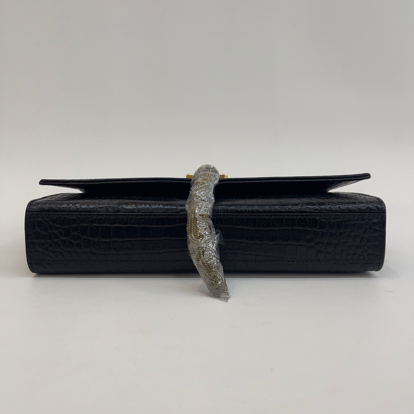 Saint Laurent - Kate Tassel - Patent leather with crocodile embossing - Black with Gold-Tone Hardware - (medium)