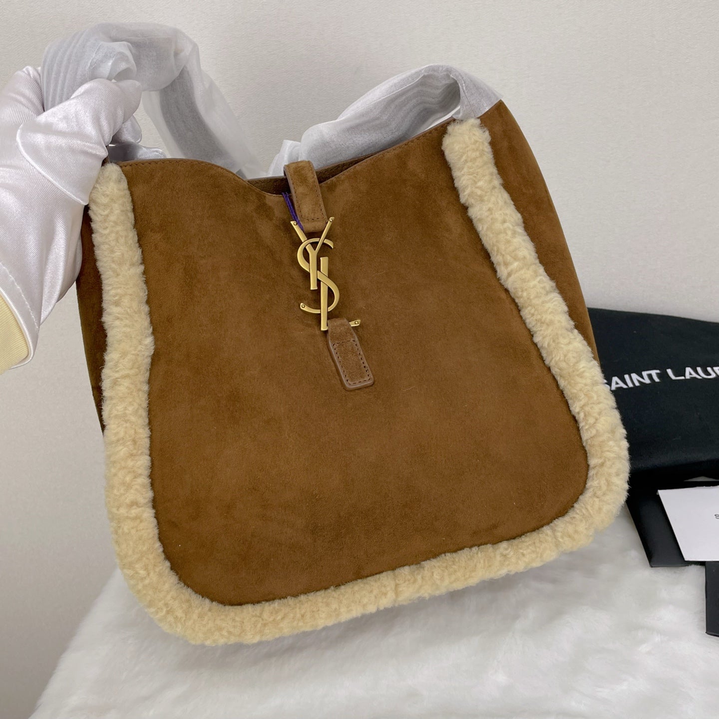 Saint Laurent - LE 5 À 7 - Leather - Brown - (small)