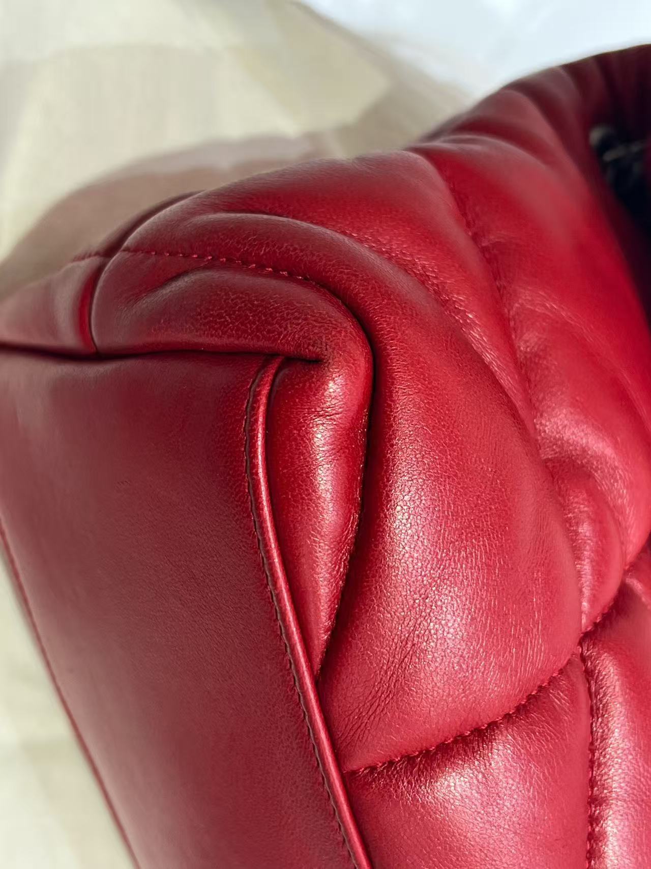 Saint Laurent - LouLou Puffer - Leather - Red - (small)