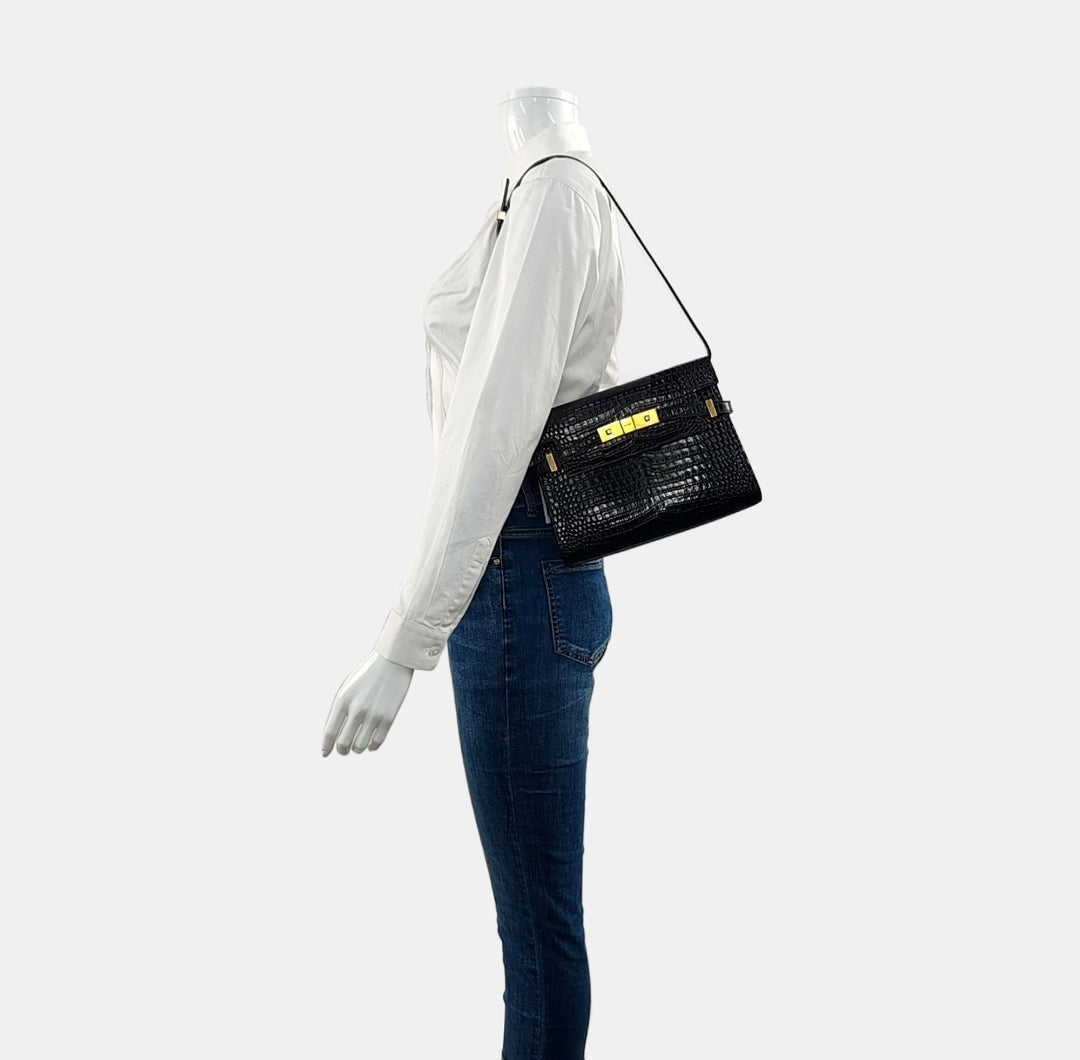Saint Laurent - Manhattan - Exotic leathers - Crocodile - Black - (small)