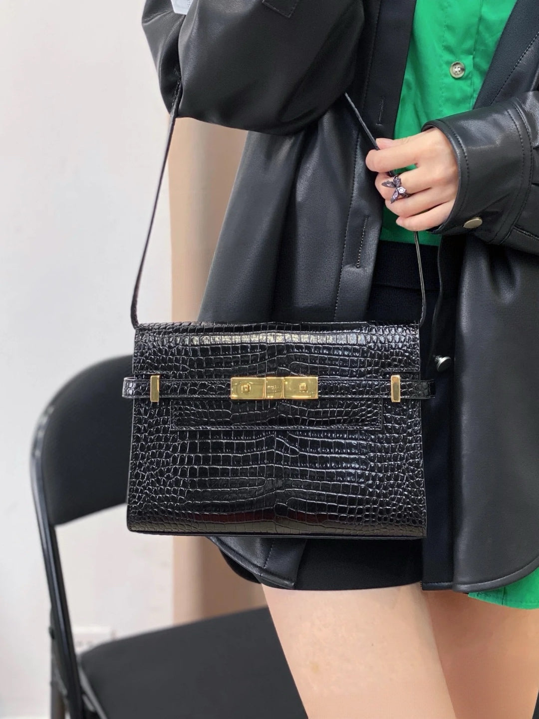 Saint Laurent - Manhattan - Leather - Black - (small)