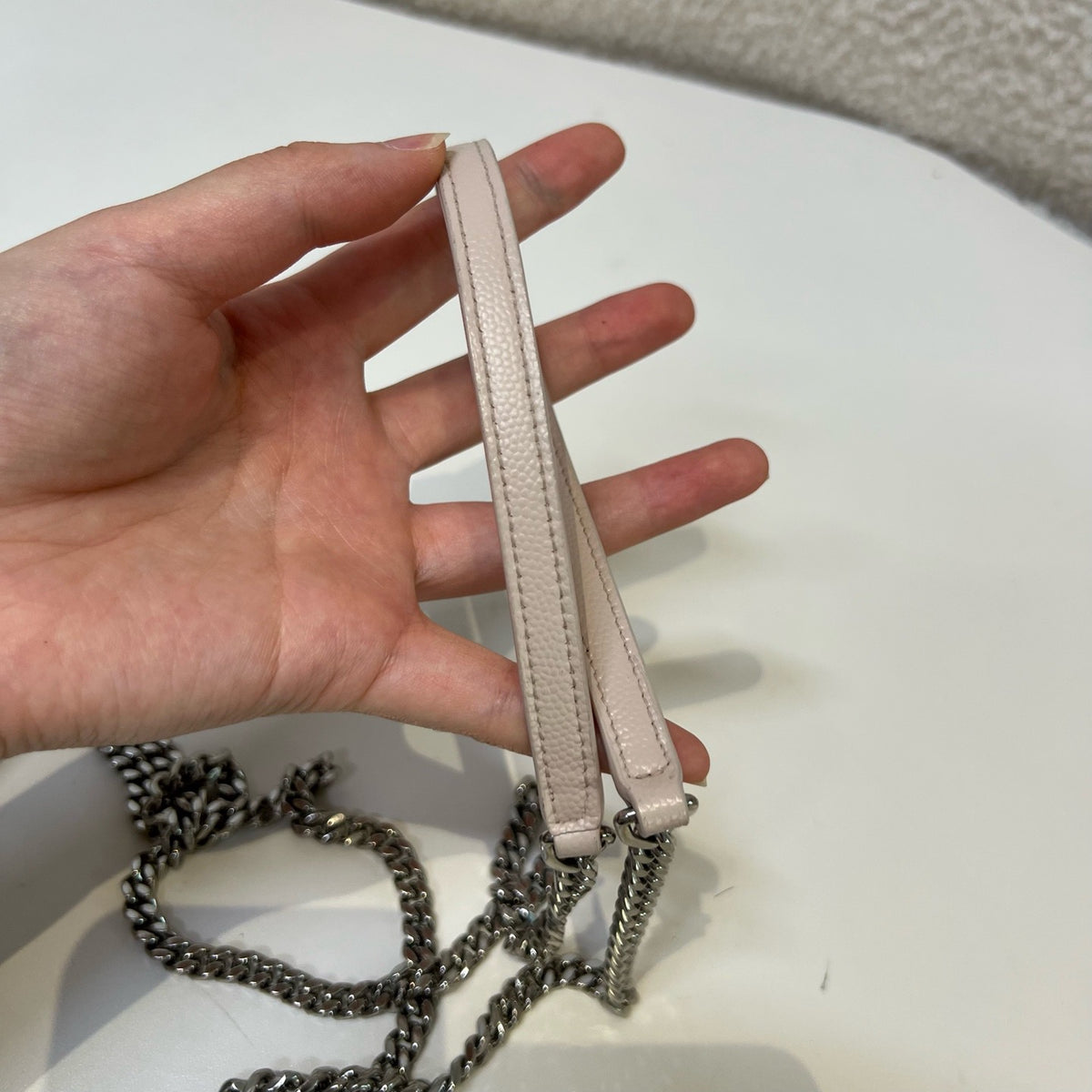 Saint Laurent - Monogram Envelope Chain Wallet - Leather - Pink - (small)