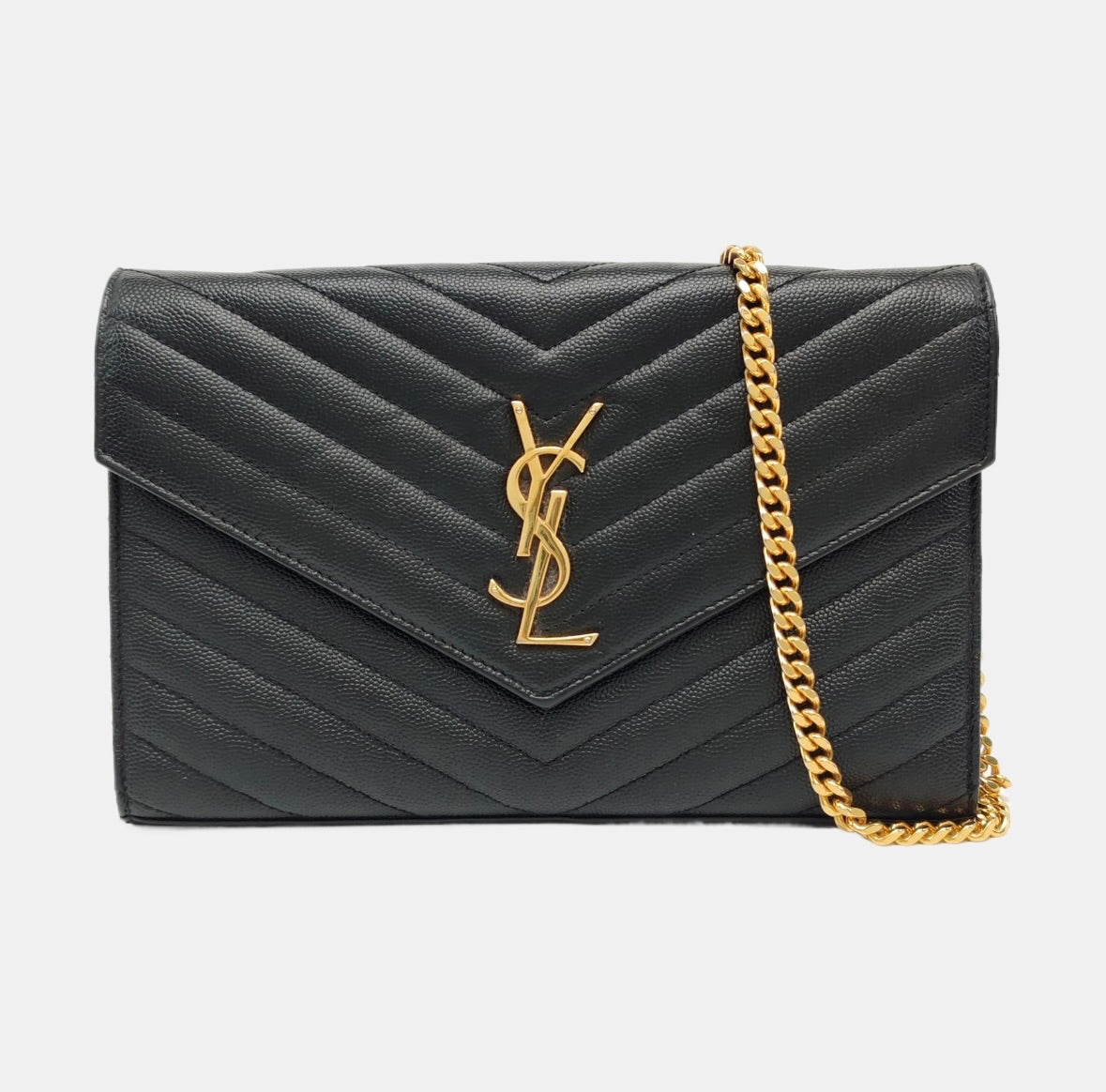 Saint Laurent - Monogram Envelope - Leather - Black - (mini)