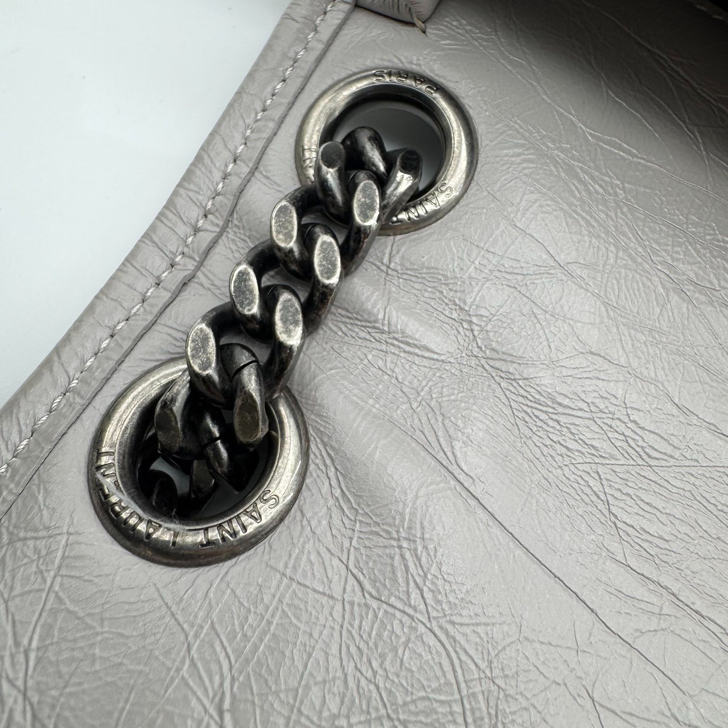 Saint Laurent niki Leather Grey - view 15