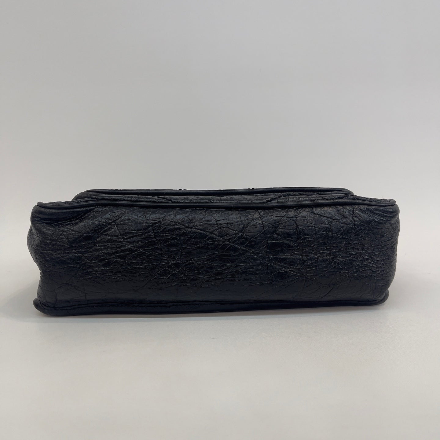 Saint Laurent - Niki - Crinkled calfskin leather - Black - (medium)