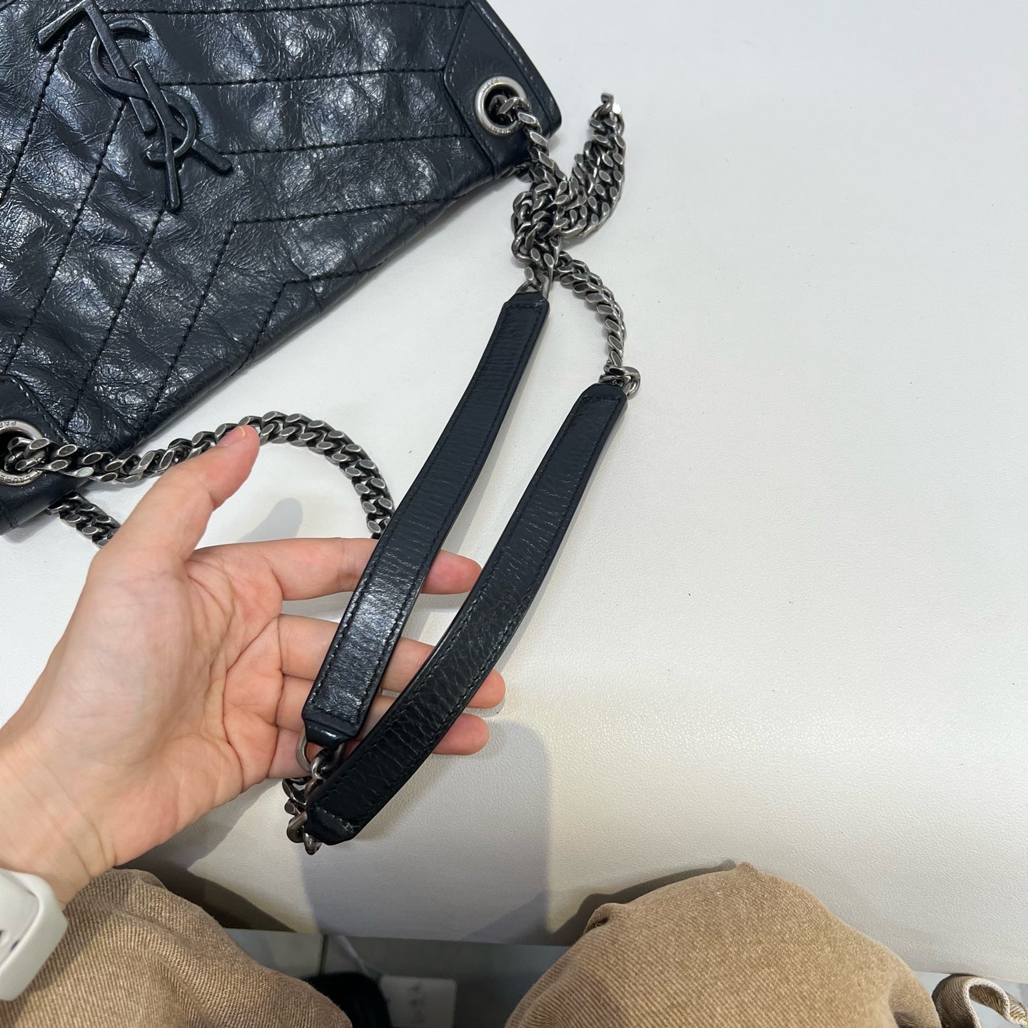 Saint Laurent - Niki - Leather - Black - (medium)