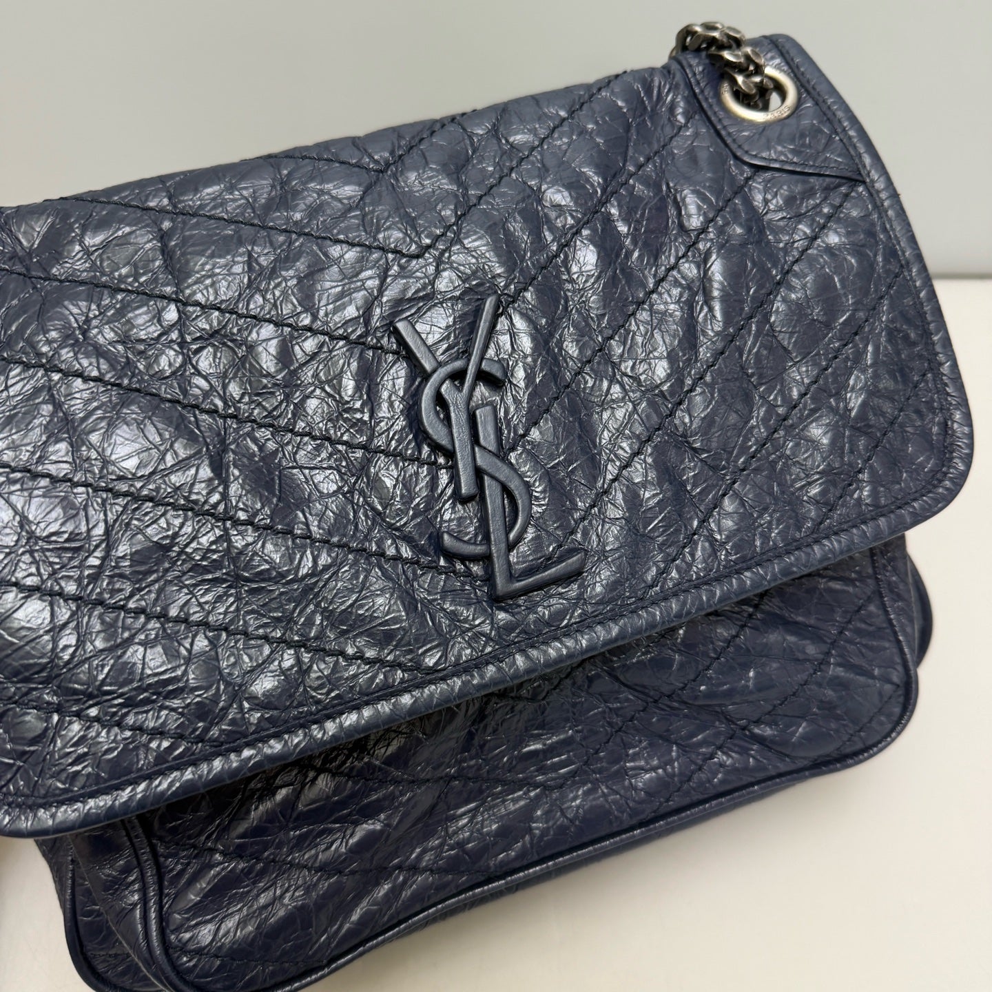 Saint Laurent - Niki - Leather - Blue - (medium)