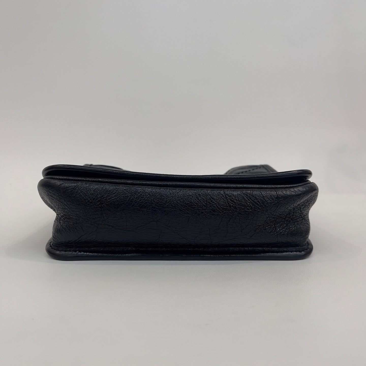 Saint Laurent - Niki WOC (Wallet on Chain) - Crinkled leather - Black - (mini)