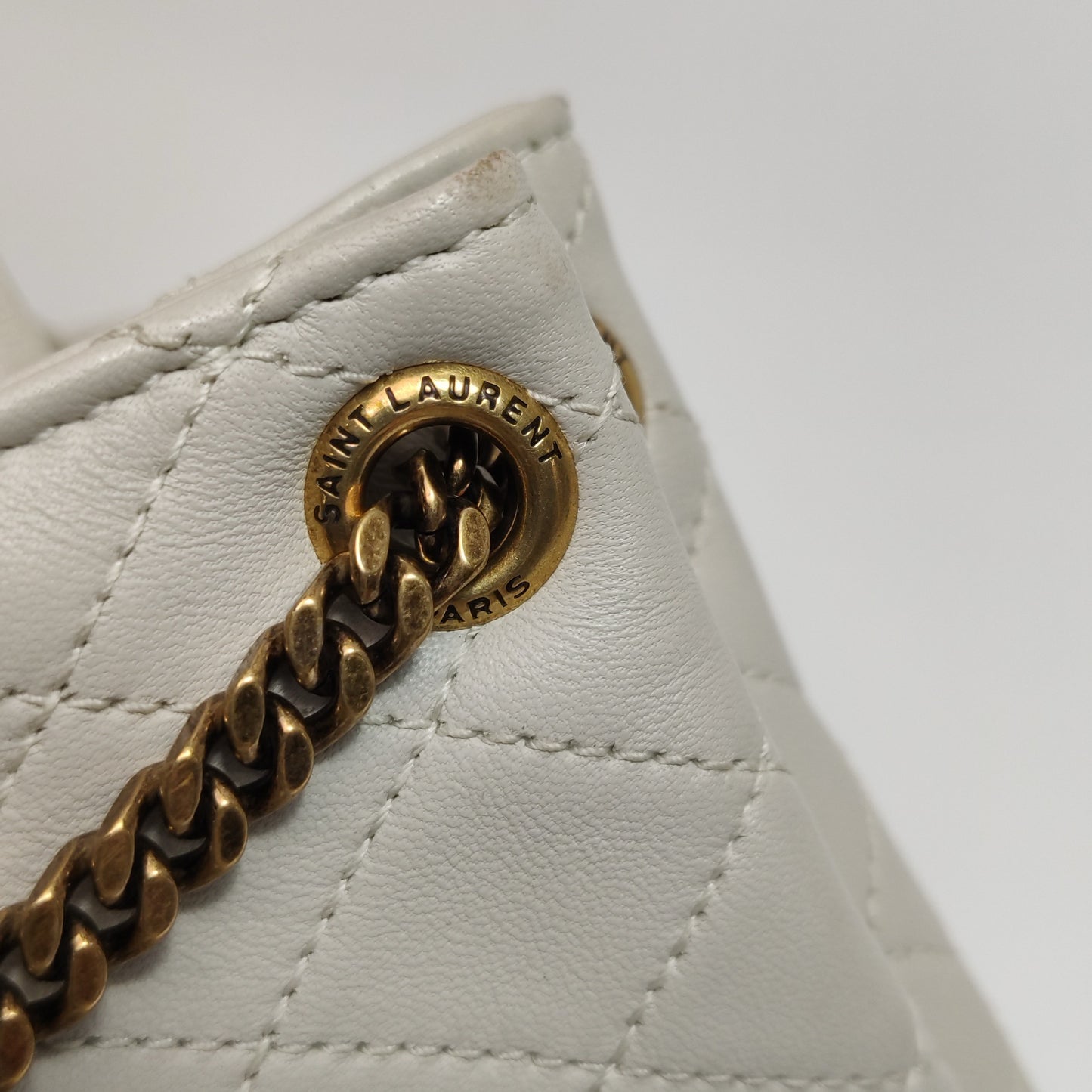 Saint Laurent - Nolita Mini - Quilted lambskin leather - Light Grey - (mini)