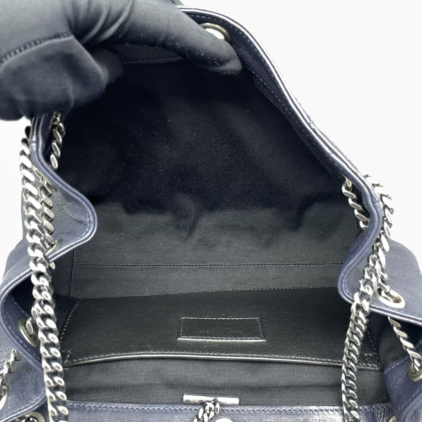Saint Laurent - Nolita - Quilted lambskin leather - Blue with Silver-Tone Hardware - (Small)
