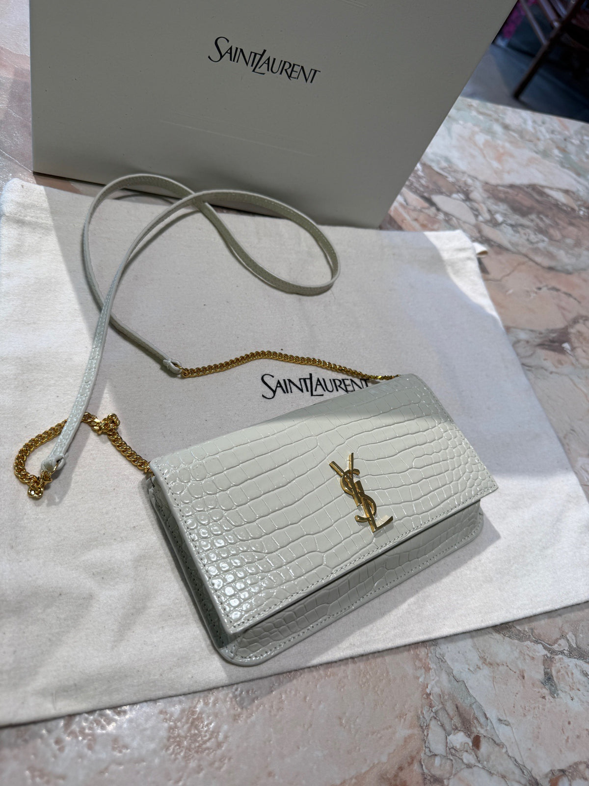 Saint Laurent - Other - Patent leather - White - (mini)