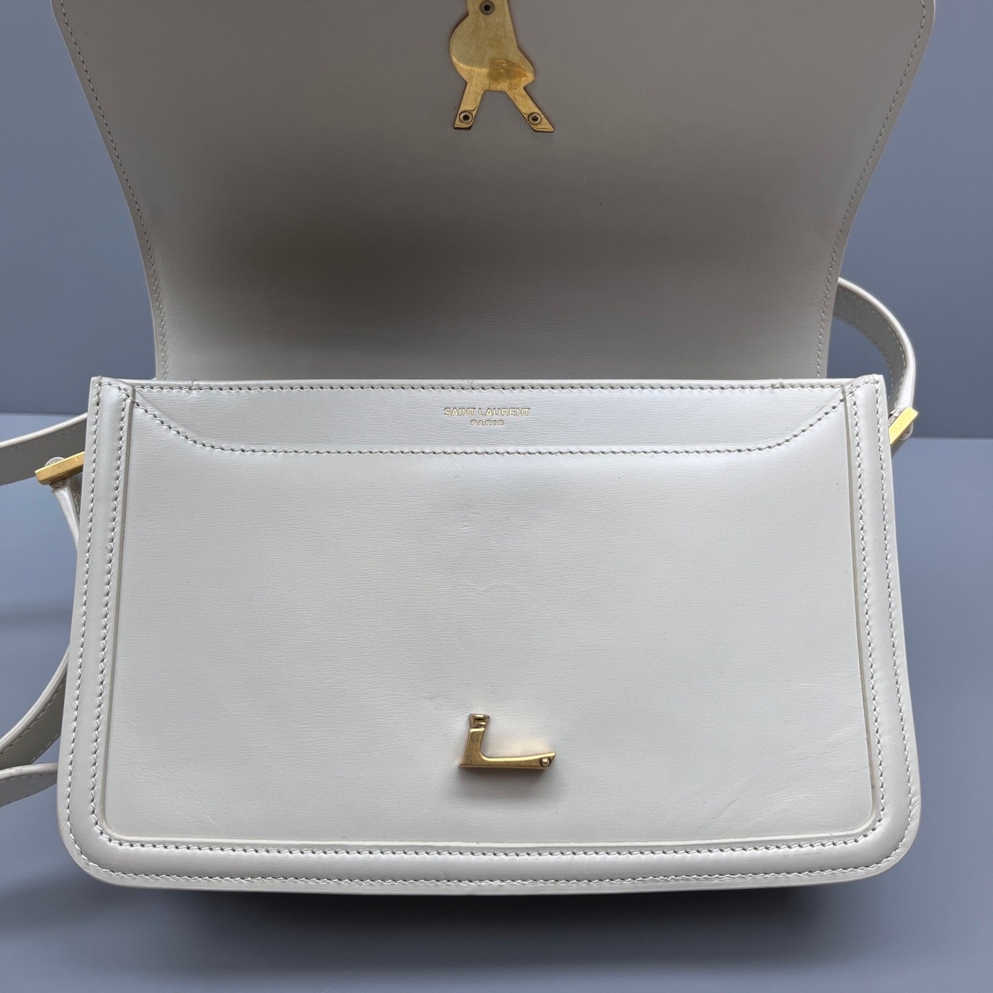 Saint Laurent - Solferino - Smooth calfskin leather - White - (Small)