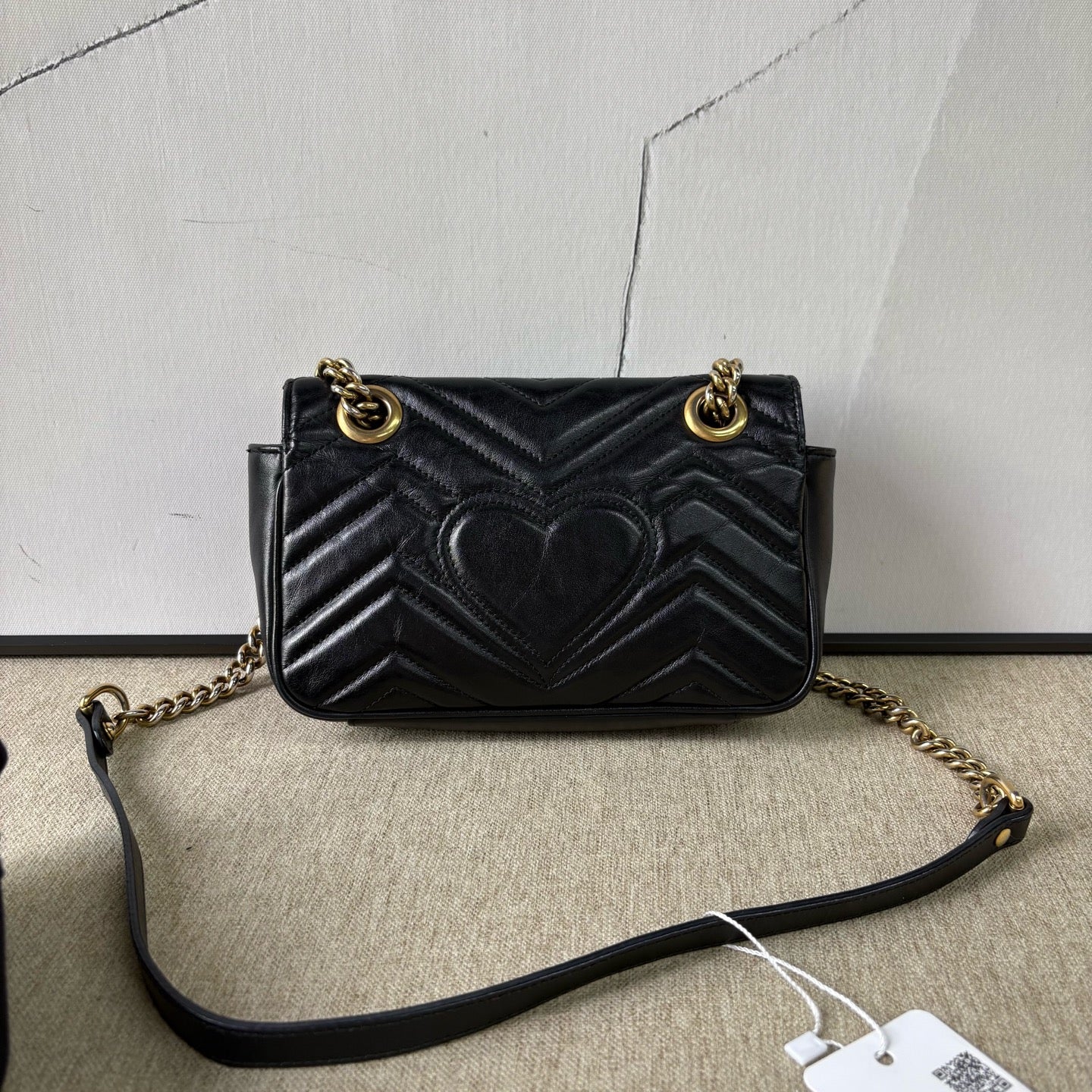 Gucci - GG Marmont Mini Shoulder Bag - Leather - Black with Gold-Tone Hardware - (mini)