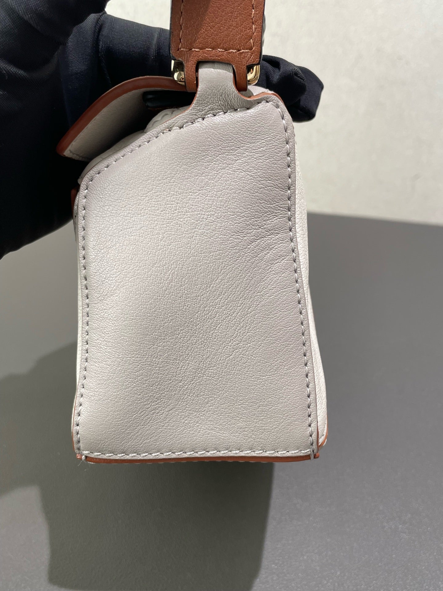 Loewe - Puzzle mini - Calfskin leather - Multicolour (Caramel, Khaki Brown, and White) - (mini)
