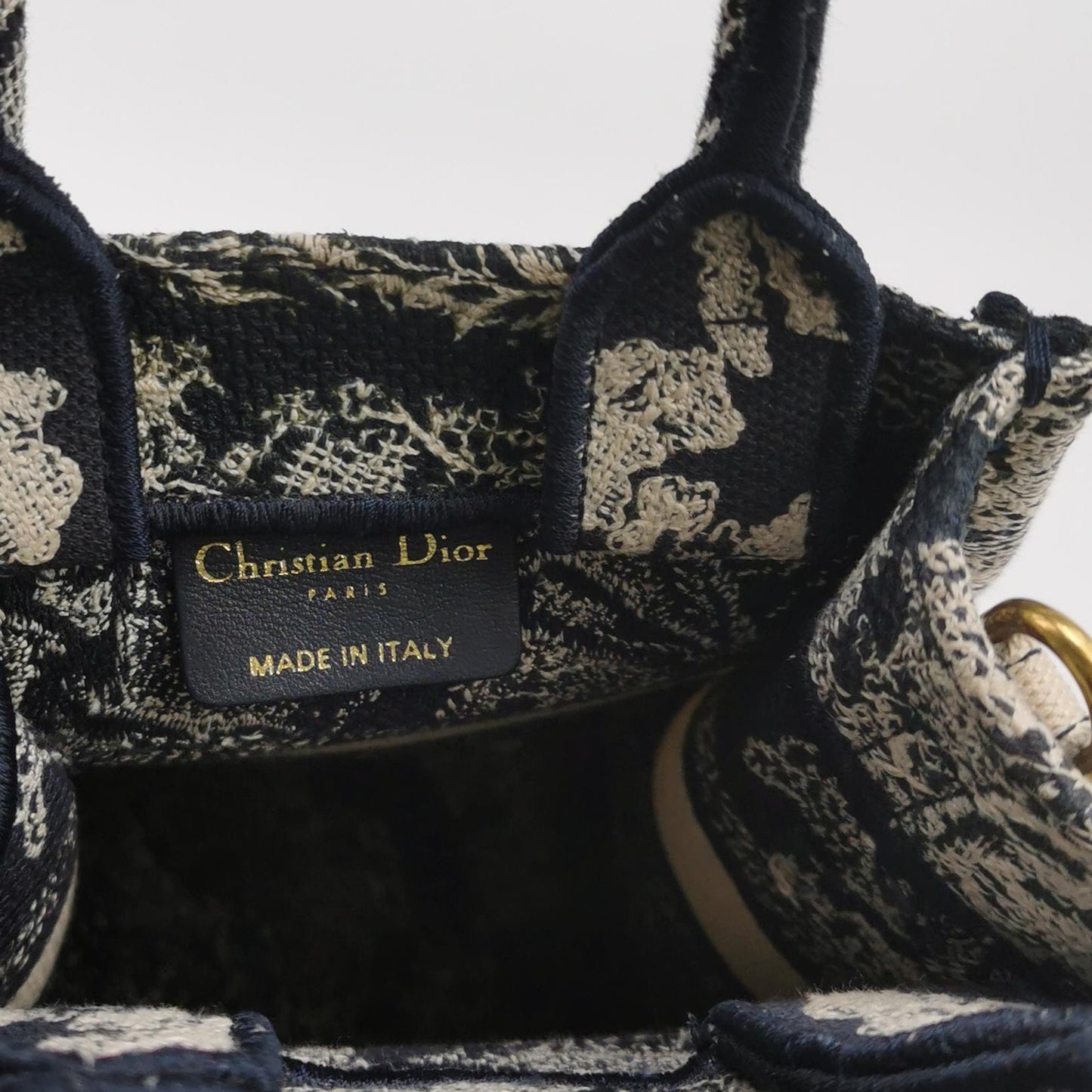 Dior - Mini Book Tote Reverse Toile de Jouy - Embroidered canvas - Blue - (mini)