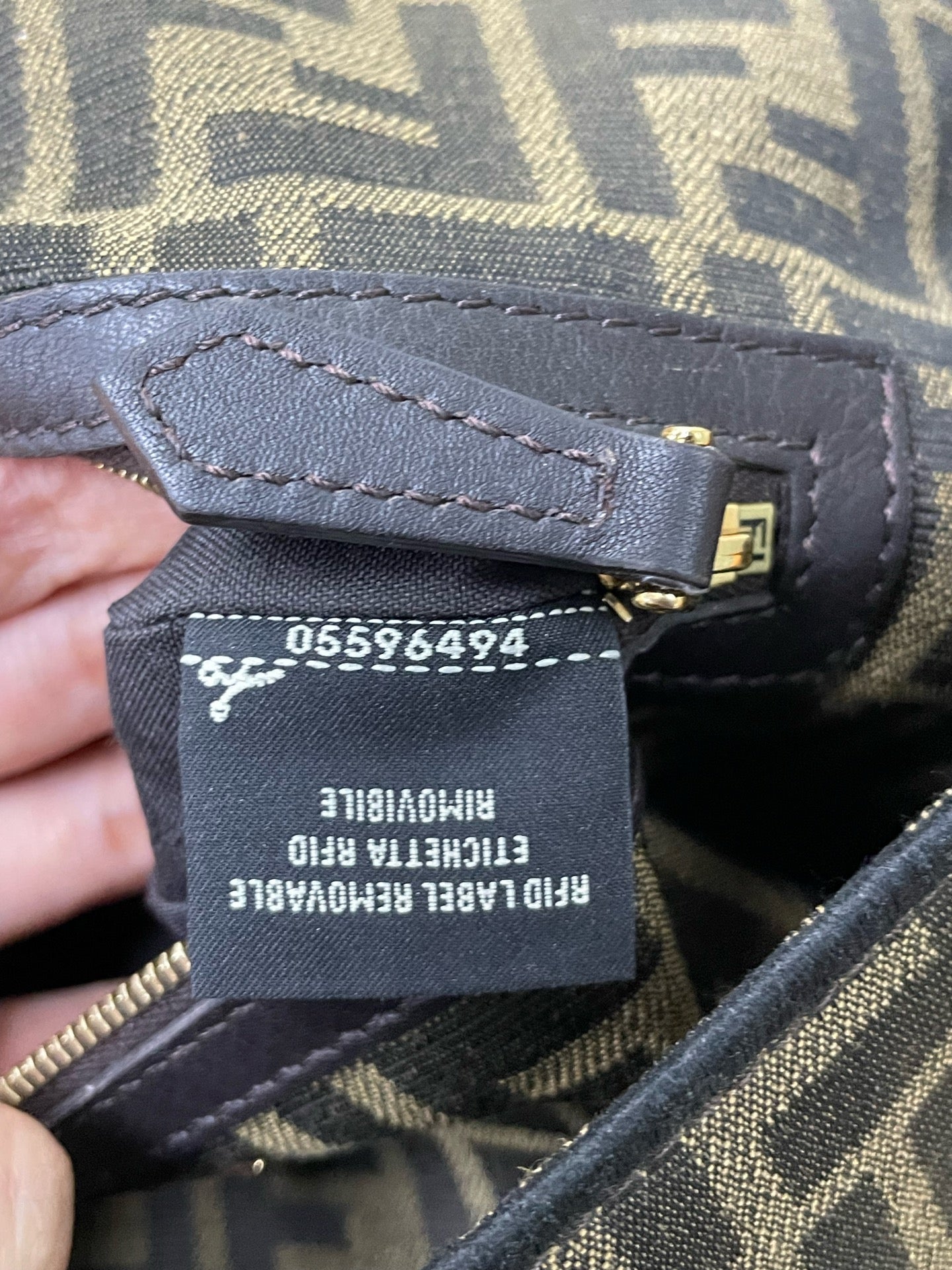 Fendi - Baguette Zucca - Cloth - Brown - (large)