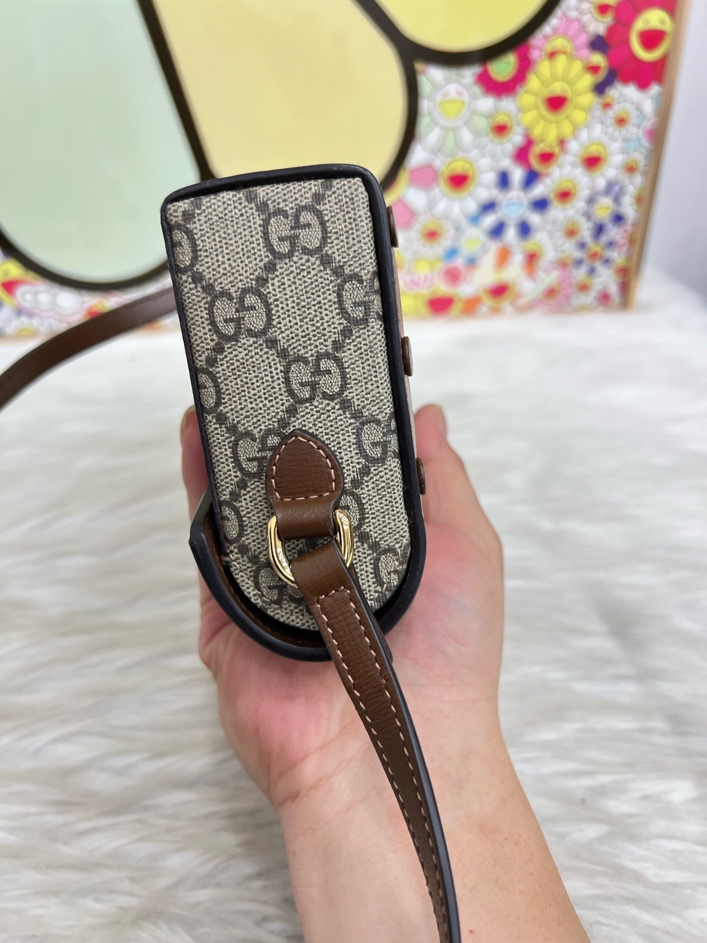 Gucci - Horsebit 1955 Mini Camera Bag - GG Supreme canvas, leather trim - Beige, Brown - (mini)