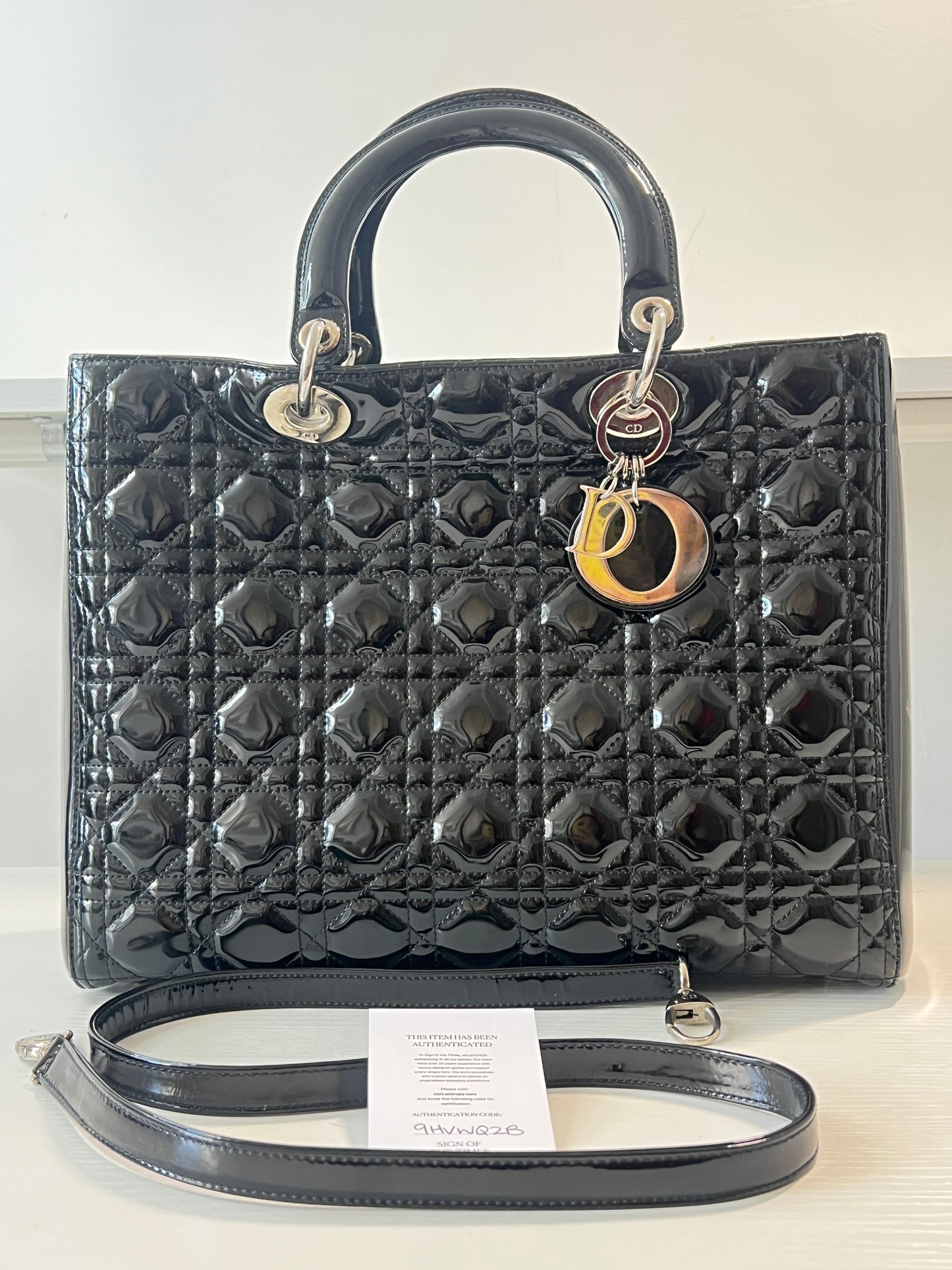 Dior - Lady Dior - Patent leather - Black - (medium)