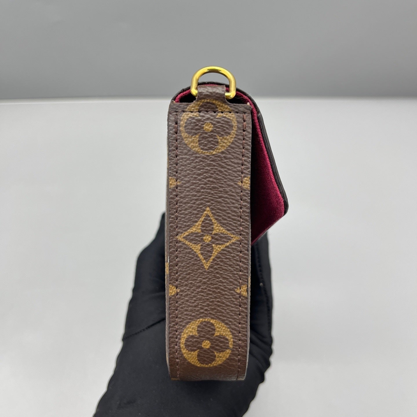 Louis Vuitton - Pochette Félicie - Monogram coated canvas with smooth leather trim - Brown - (mini)