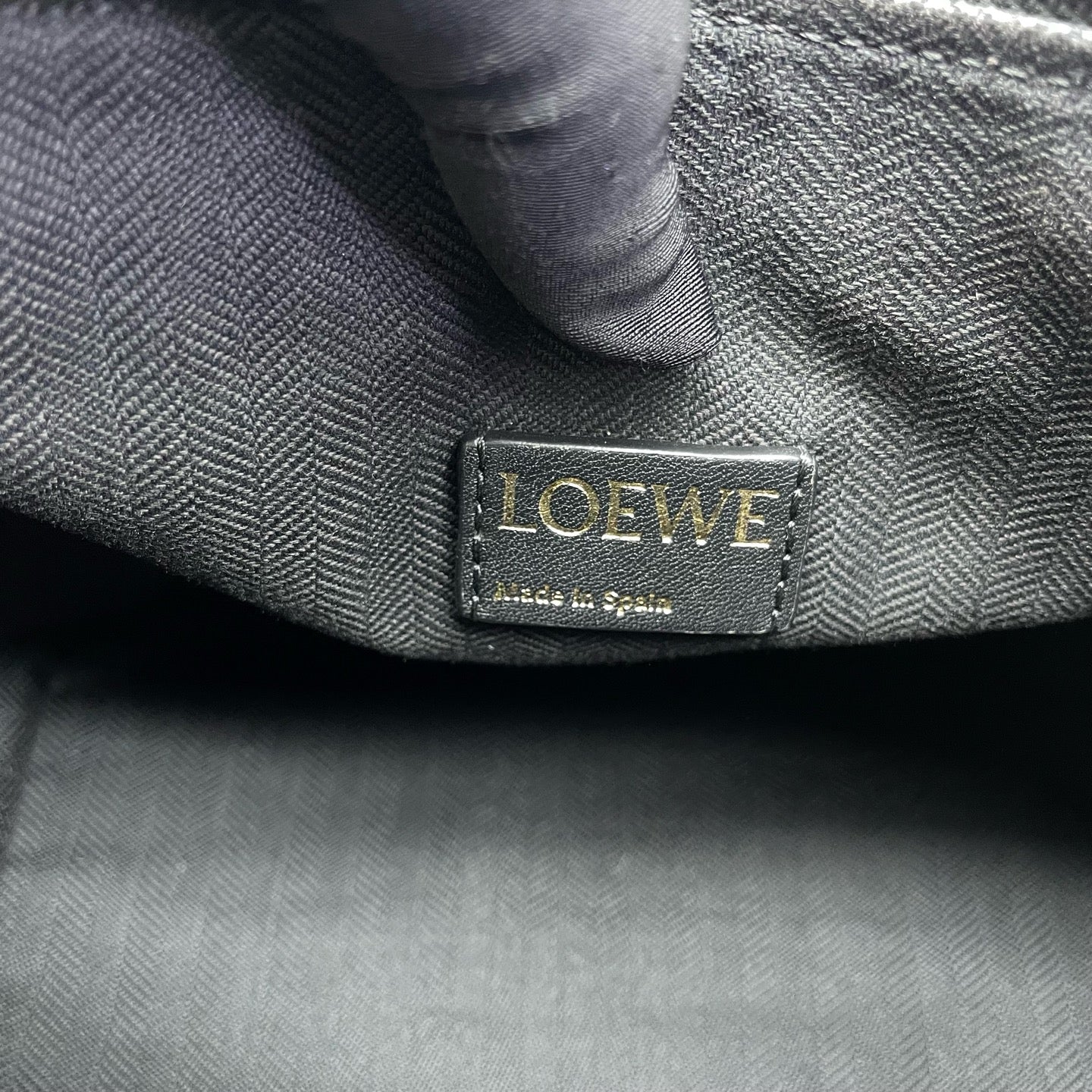 Loewe - Cubi Bag L7210 - Woven jacquard textile with calfskin leather trim - Black - (Mini)