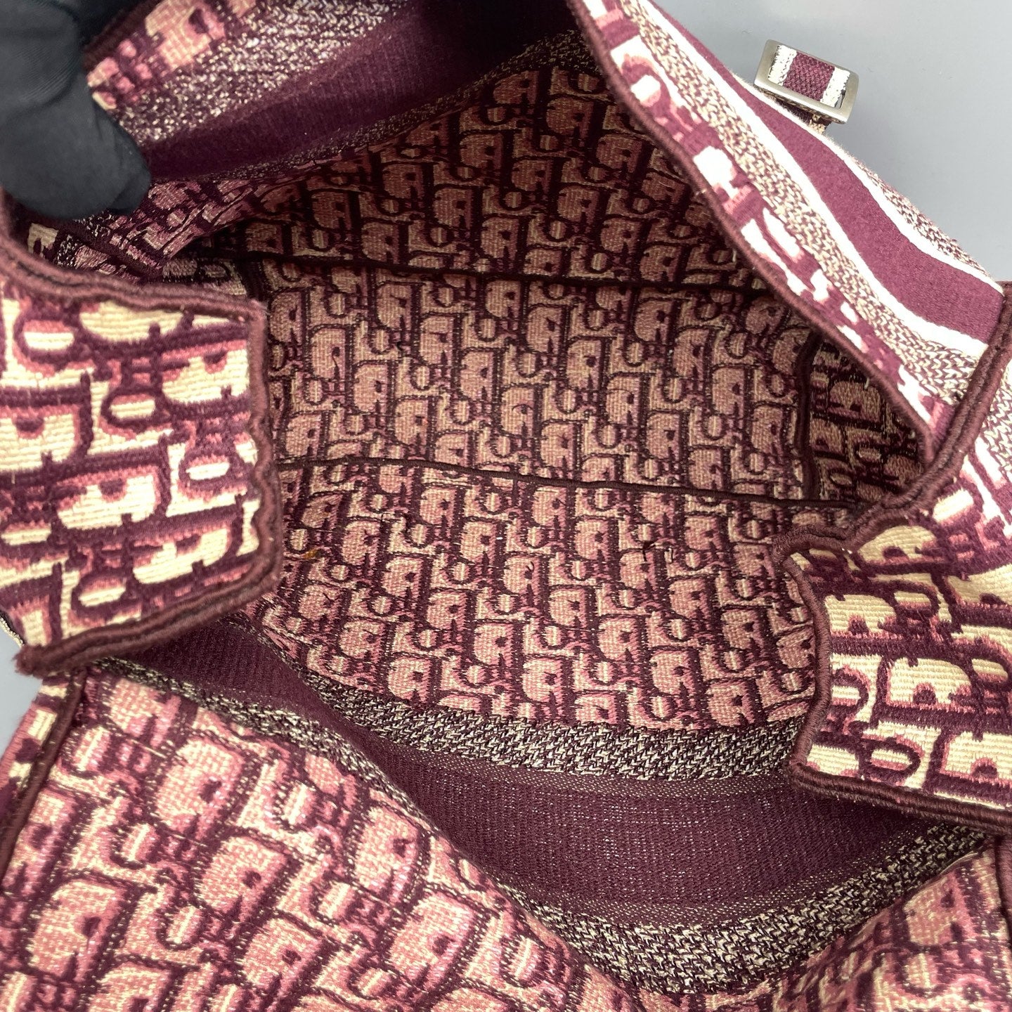 Dior - Camp Messenger Bag - Jacquard canvas - Burgundy - (medium)