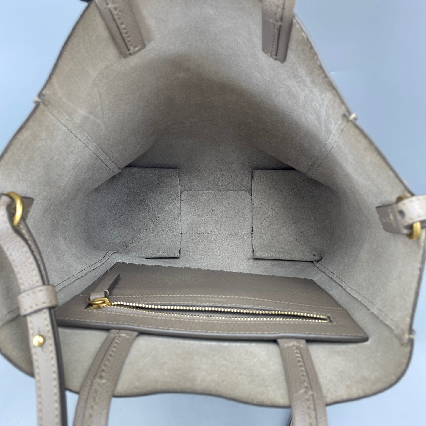 Celine - Vertical Cabas Tote - Leather - Grey - (medium)