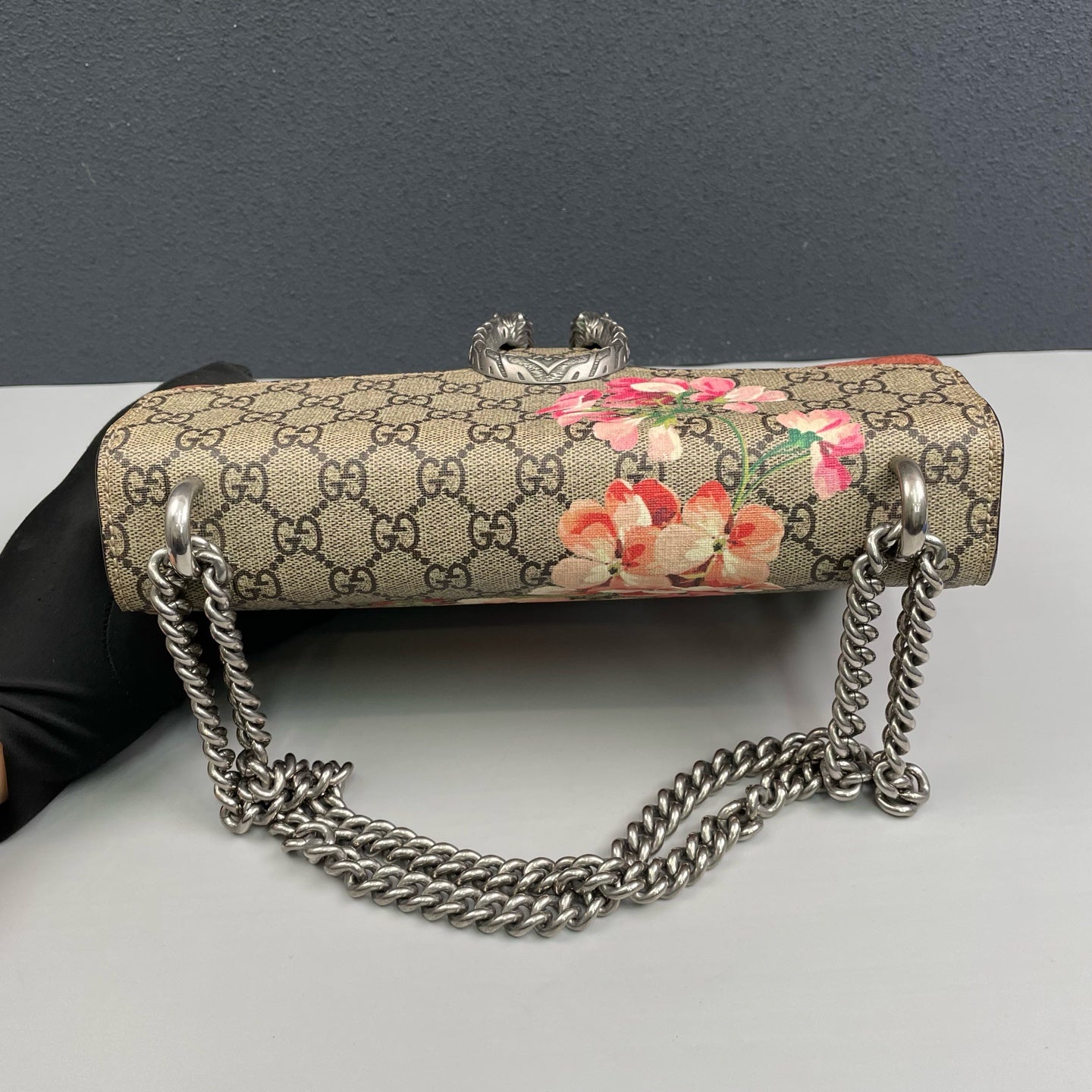 Gucci - Dionysus Shoulder Bag - GG Supreme canvas with suede trim - Beige, Multicolour (floral print), with Reddish-Brown interior - (Small)