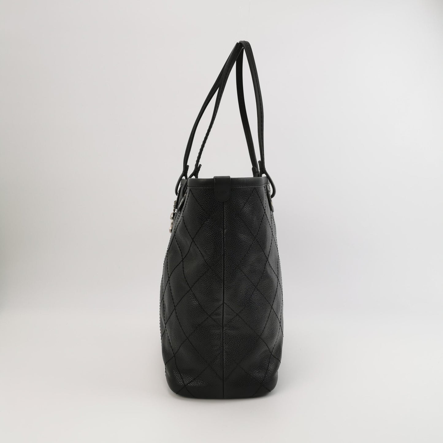 Chanel - Quilted Tote Bag (AS3128) - Caviar leather - Black - (medium)