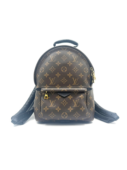 Louis Vuitton - Palm Springs Mini Backpack - Coated canvas and soft cowhide leather - Brown and Black - (mini)