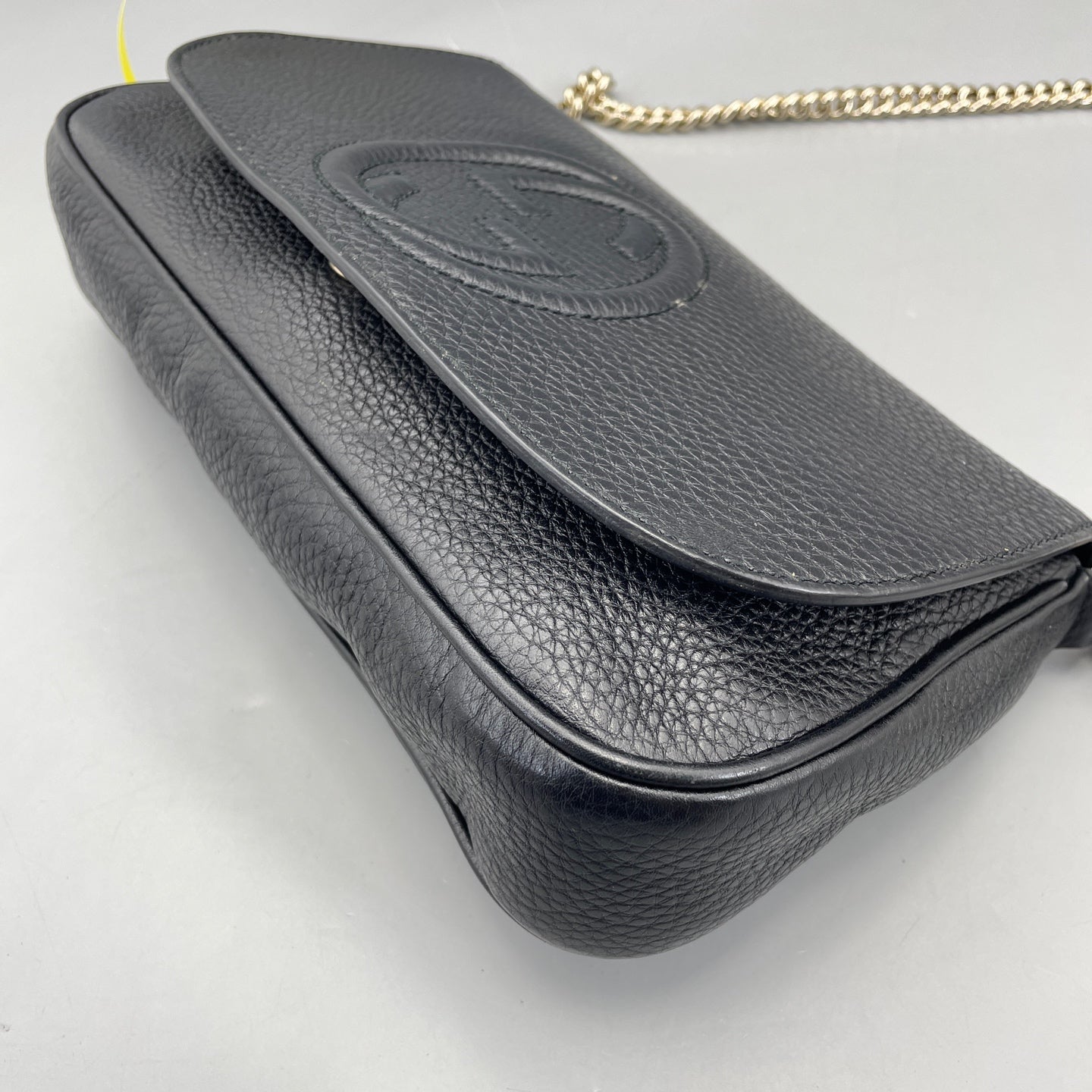 Gucci - Soho Tassel Chain Bag - Grained leather - Black - (Small)
