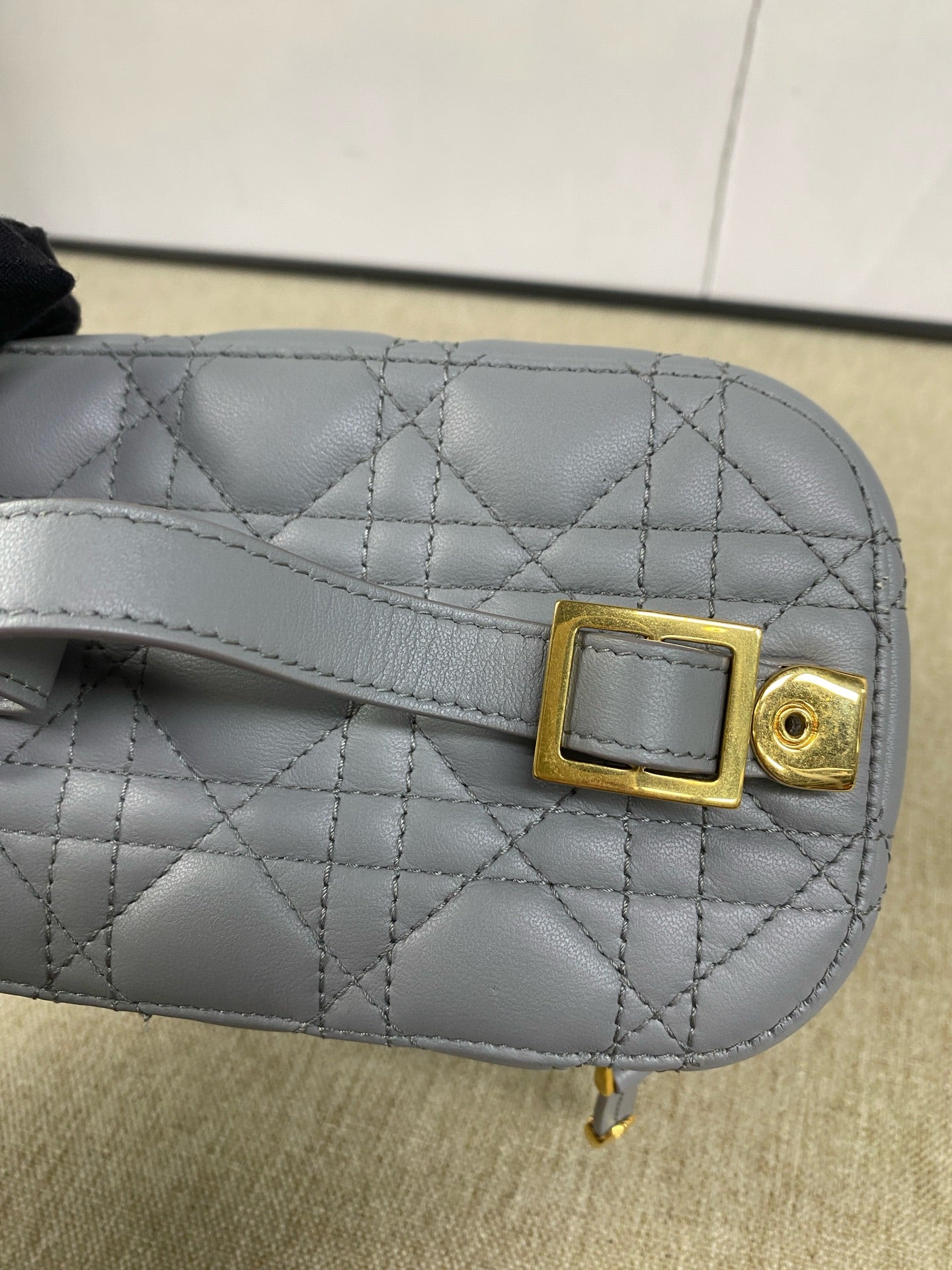 Dior - Travel Vanity Case Small - Lambskin leather and textile - Grey - (Small)