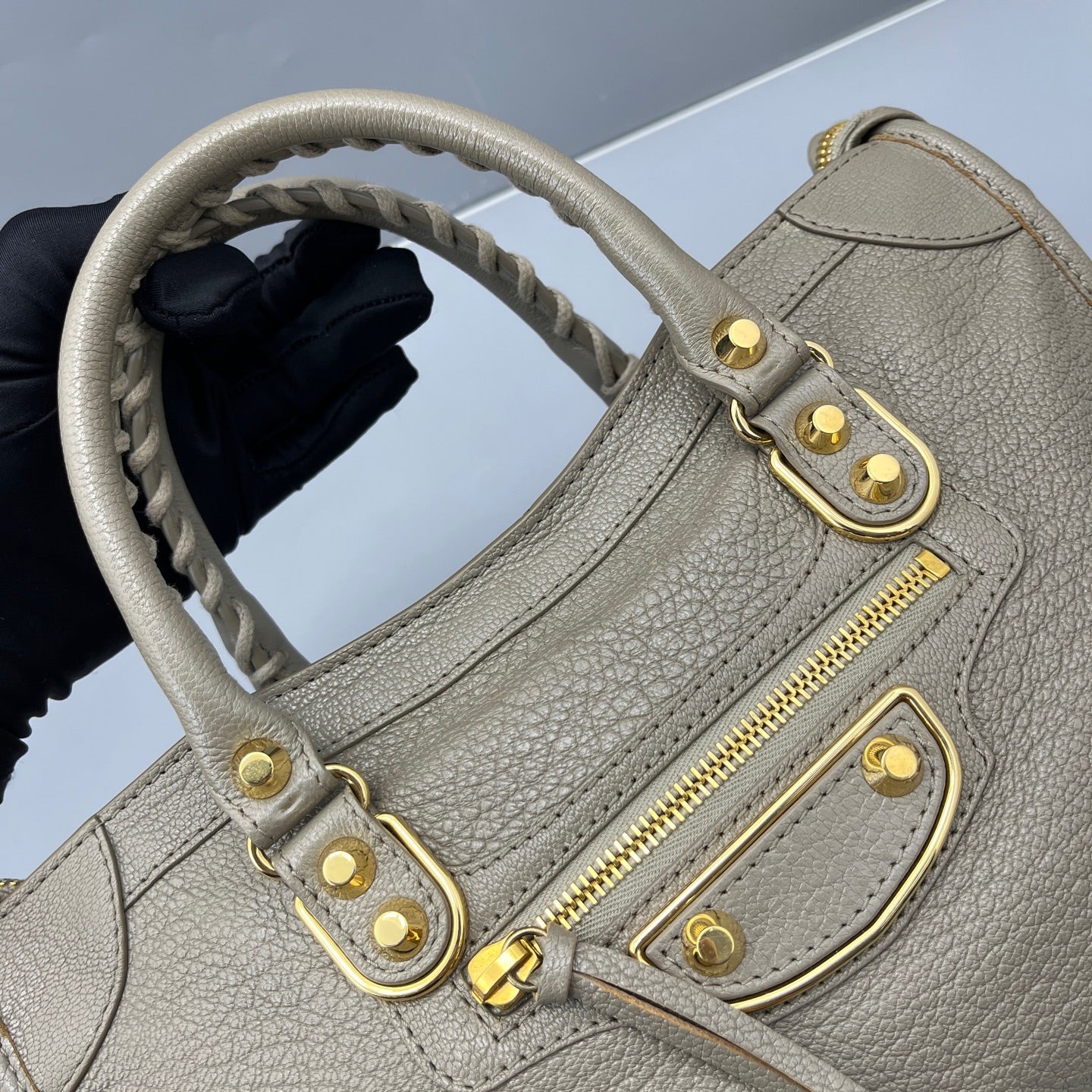 Balenciaga - Mini City - Grained leather - Grey - (mini)