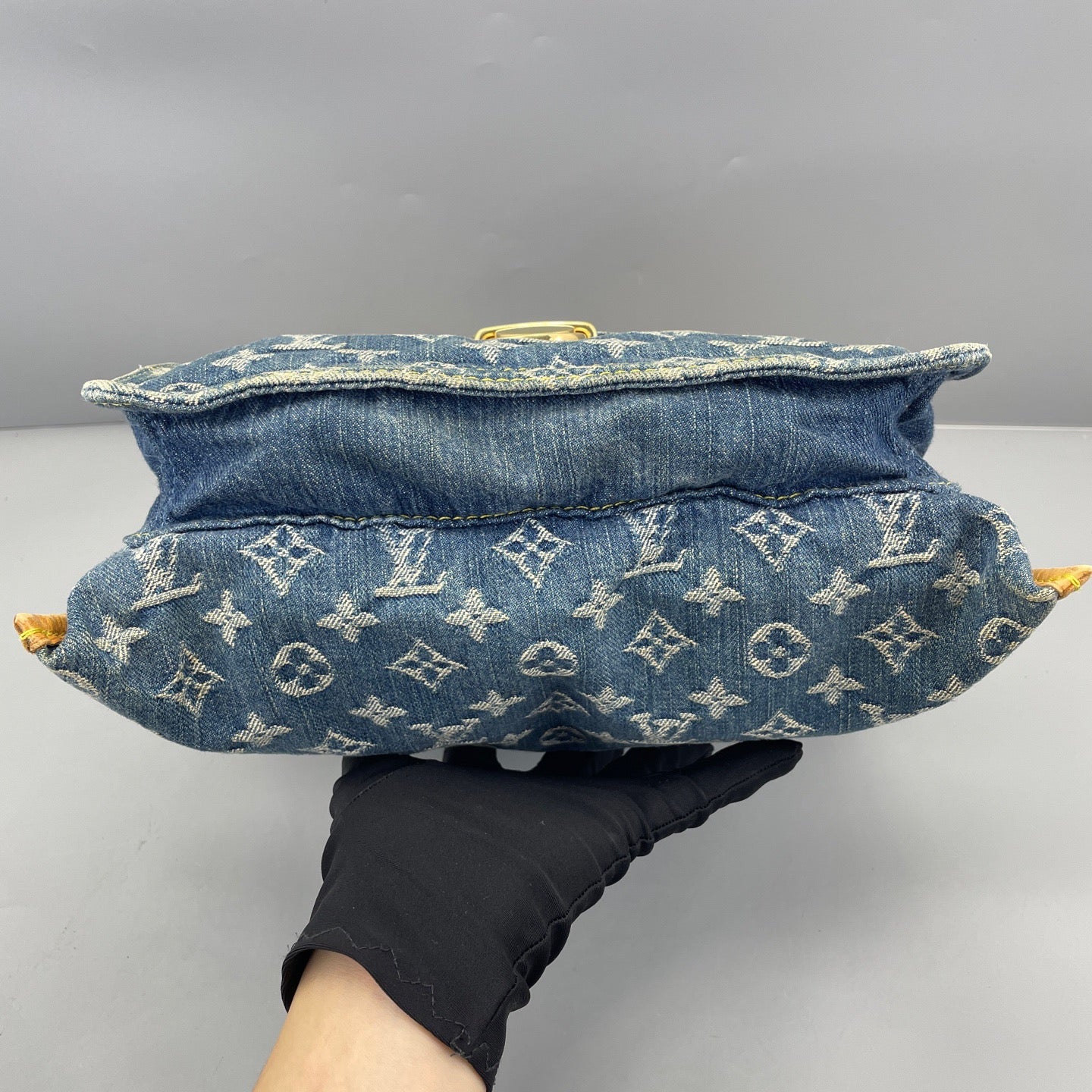 Louis Vuitton - Musical Score Tote Bag - Monogram Denim, Vachetta leather - Blue - (Medium)