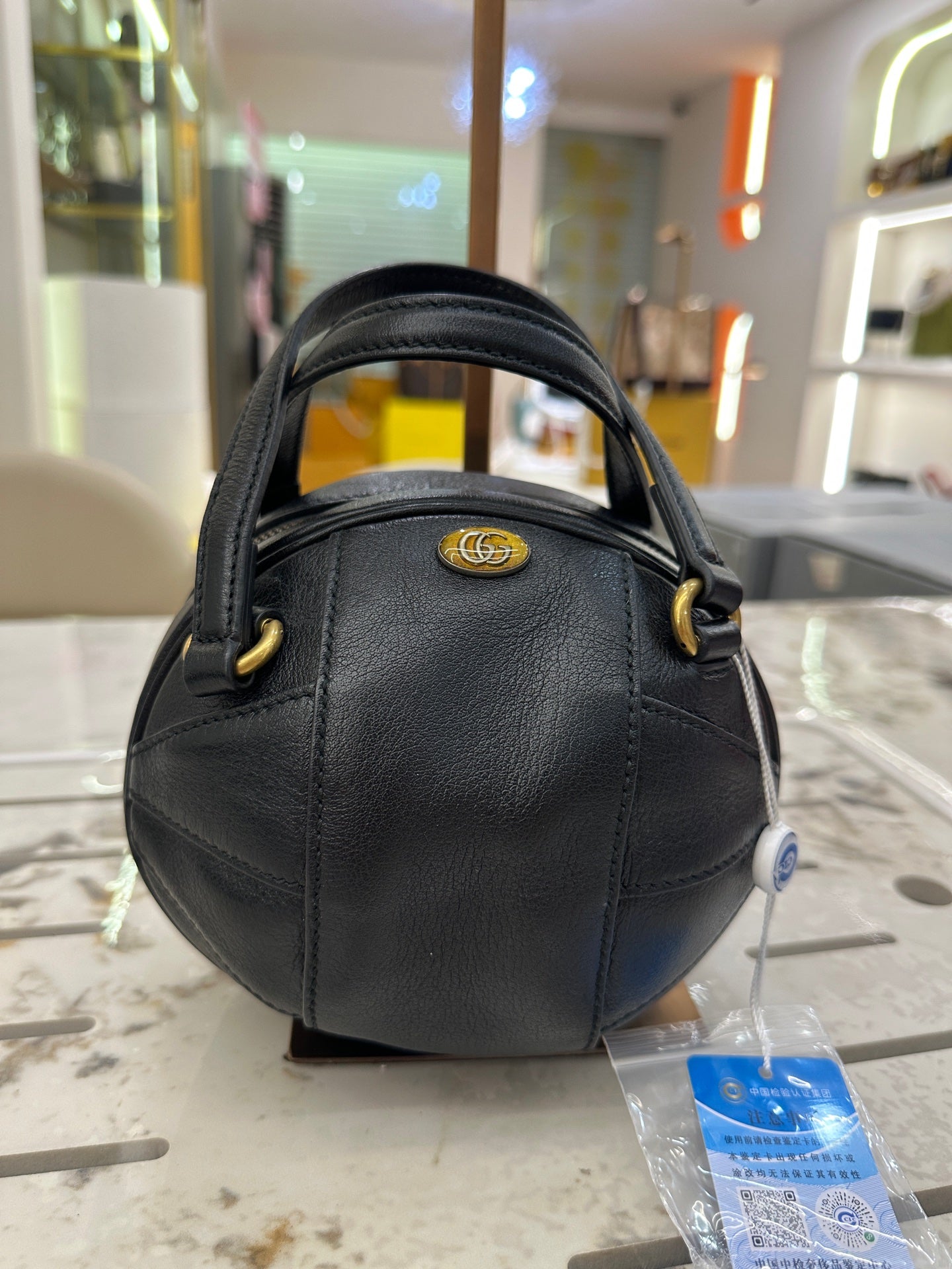 Gucci - Tifosa Basketball Bag - Calfskin leather - Black - (mini)