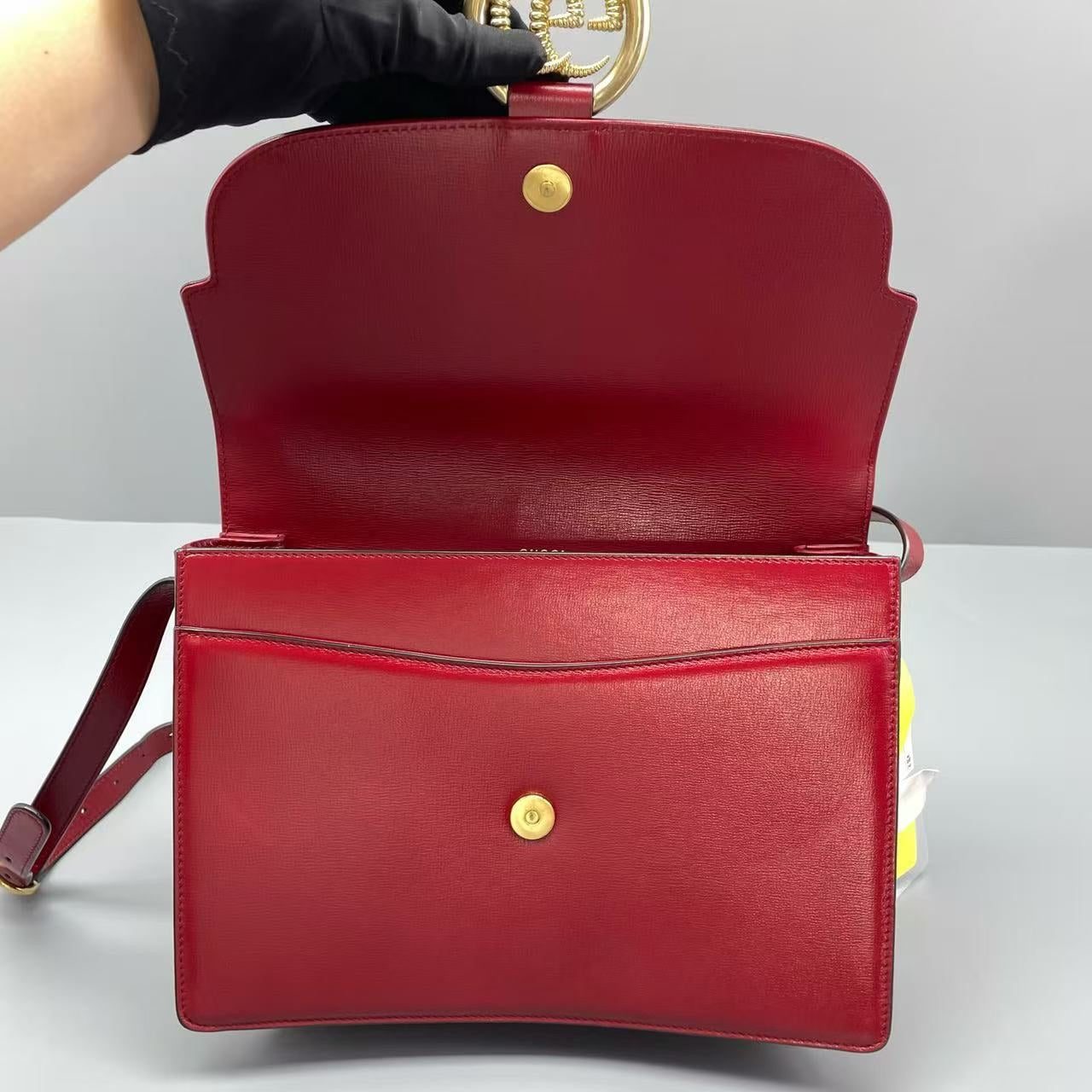 Gucci - Double G Messenger Bag - Leather - Red - (medium)