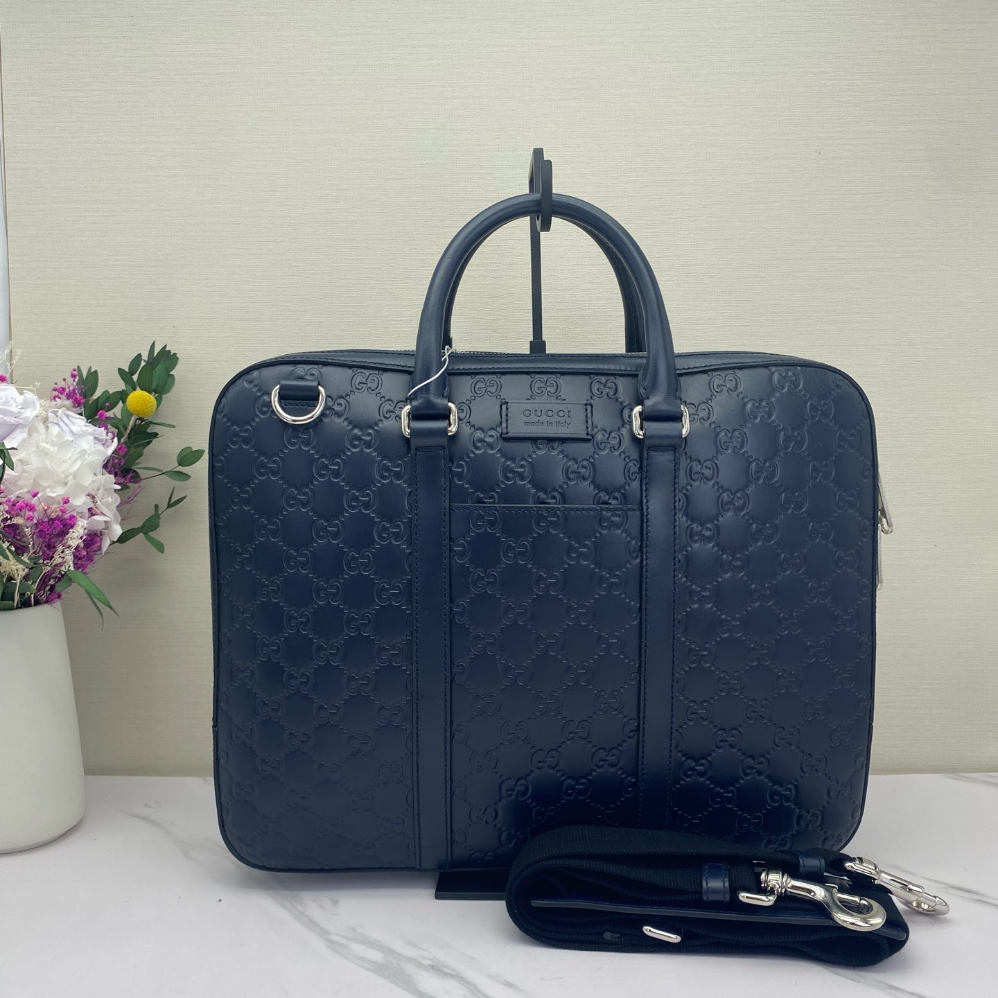 Gucci - Guccissima Document Case - Embossed Guccissima leather - Blue - (Medium)